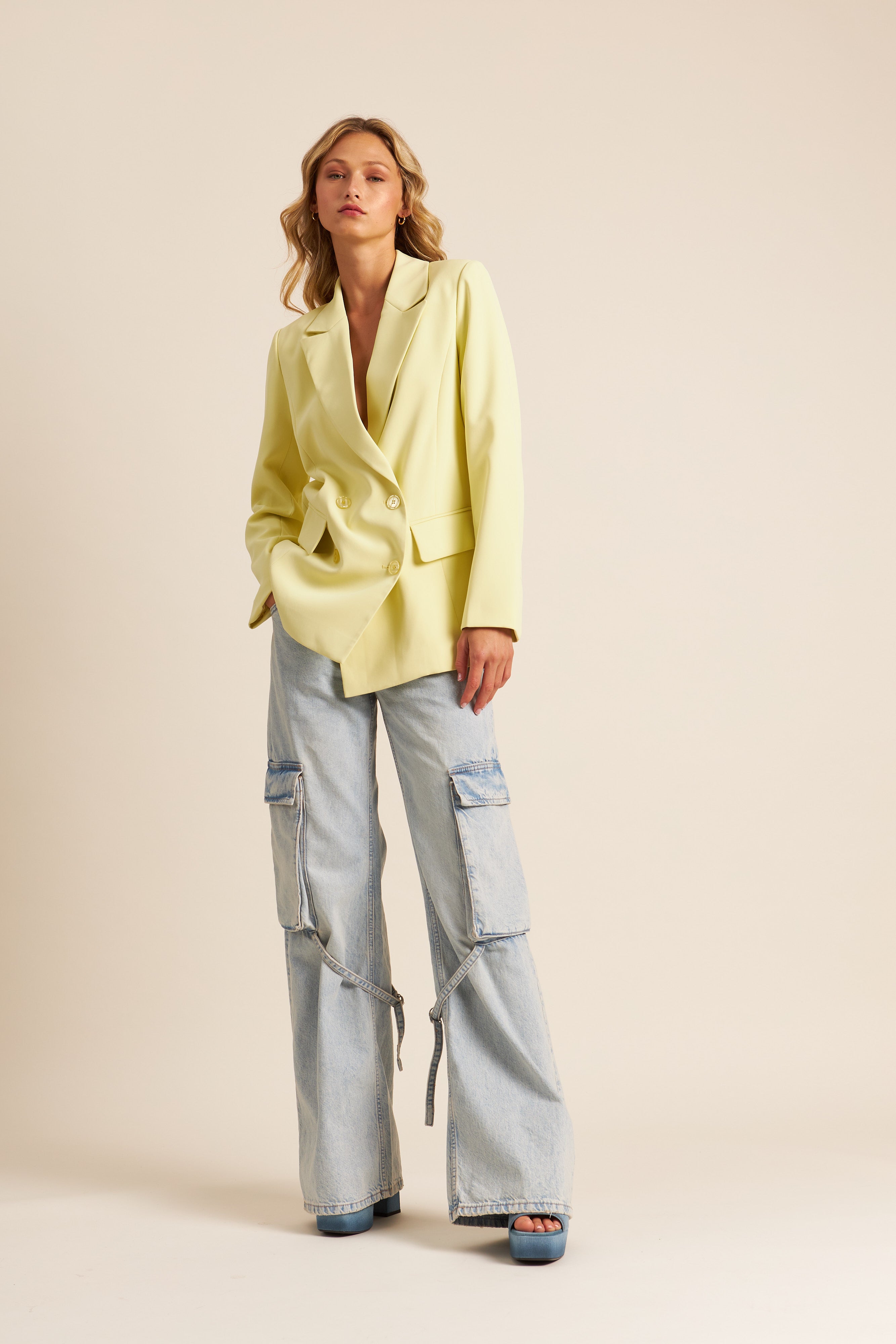 LINCOLN BLAZER - LEMON CHIFFON