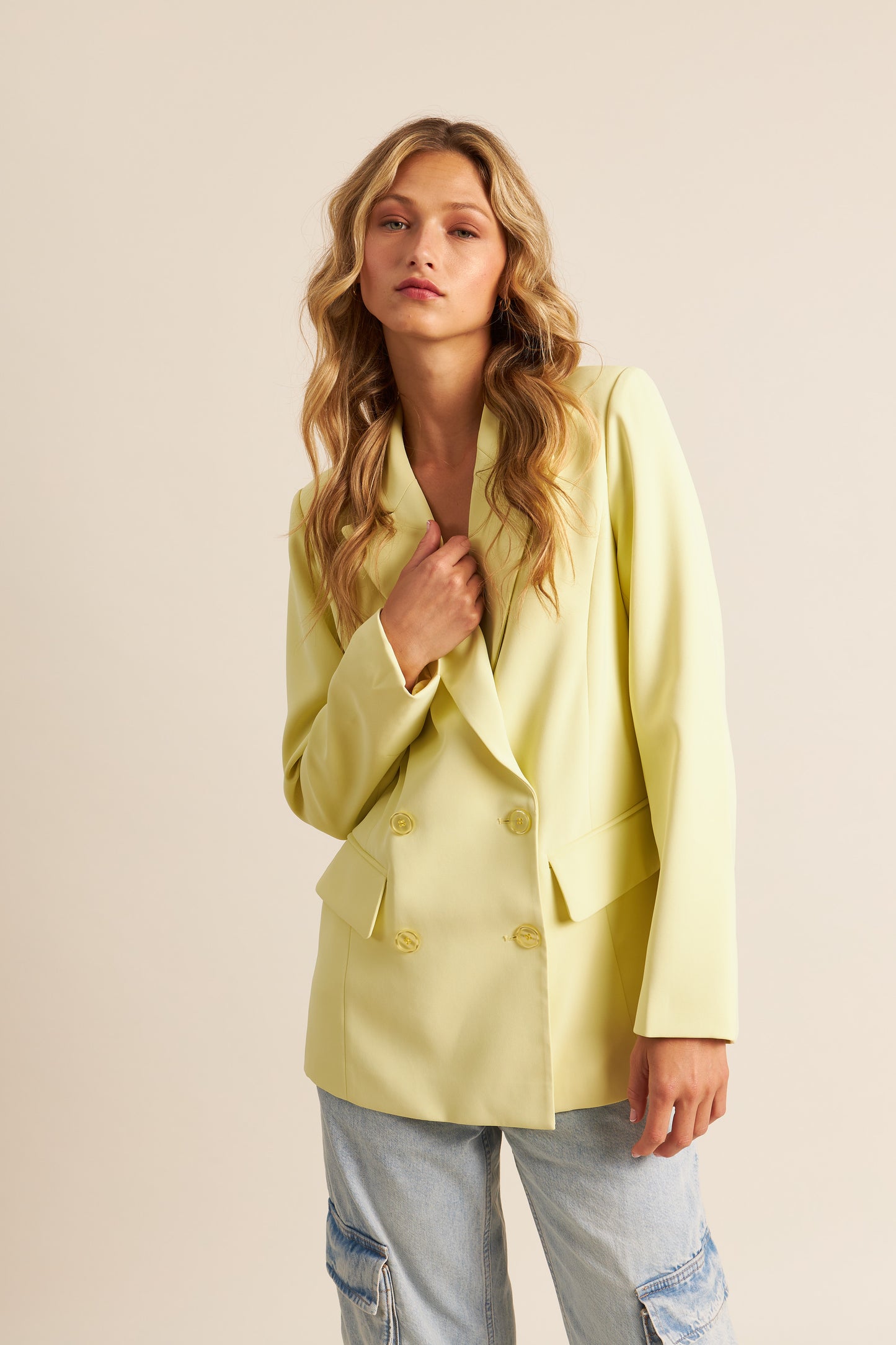 LINCOLN BLAZER - LEMON CHIFFON