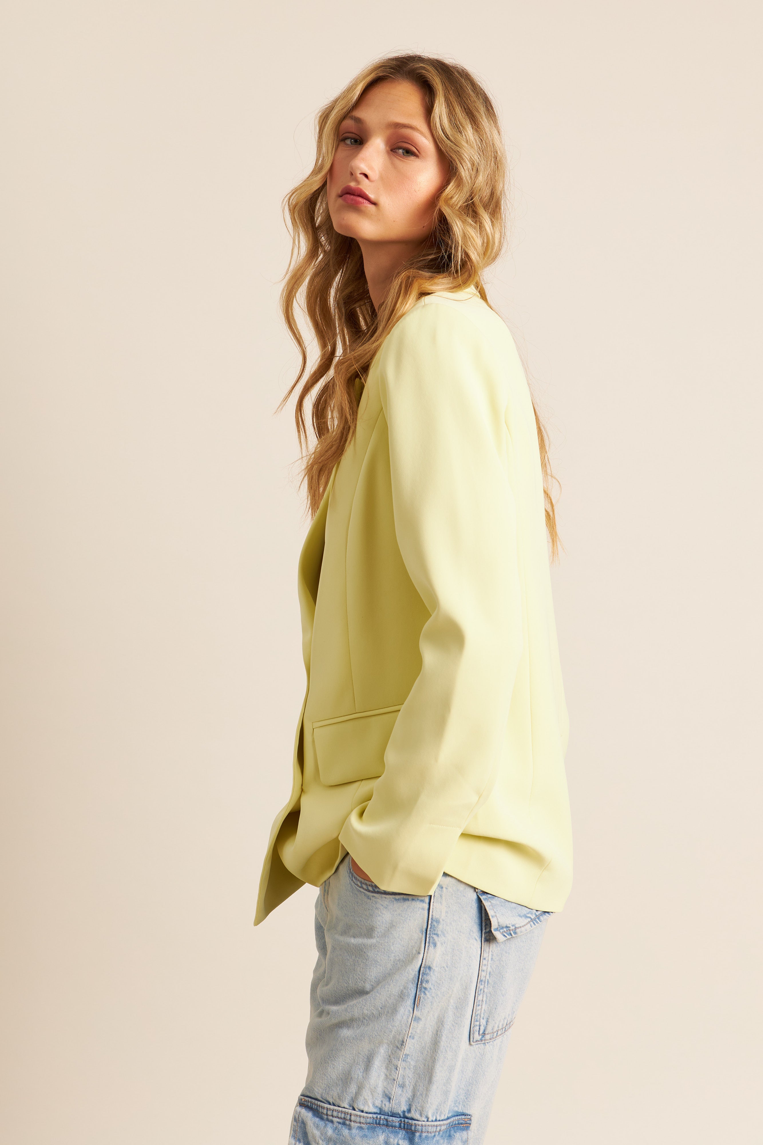 LINCOLN BLAZER - LEMON CHIFFON