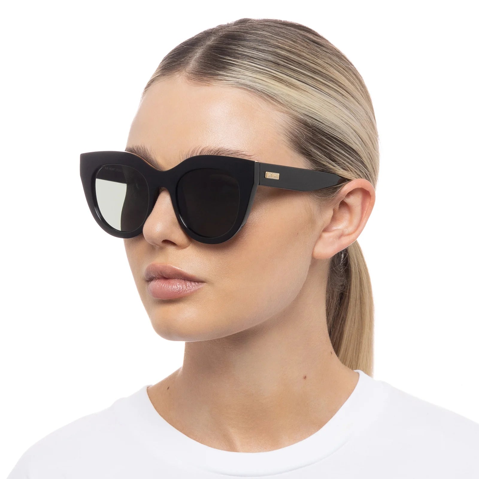 AIR HEART SUNGLASSES - BLACK/GOLD