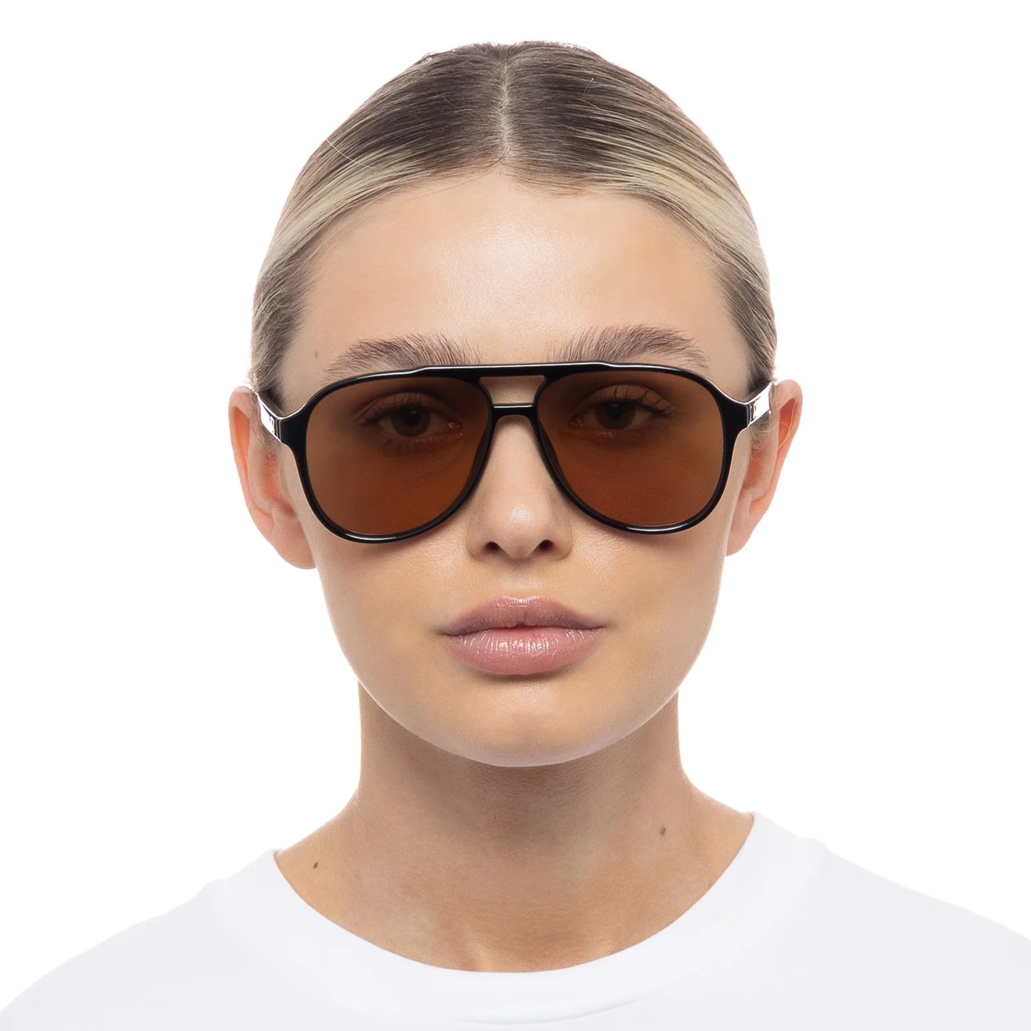 TRAGIC MAGIC SUNGLASSES - BLACK TAN TINT