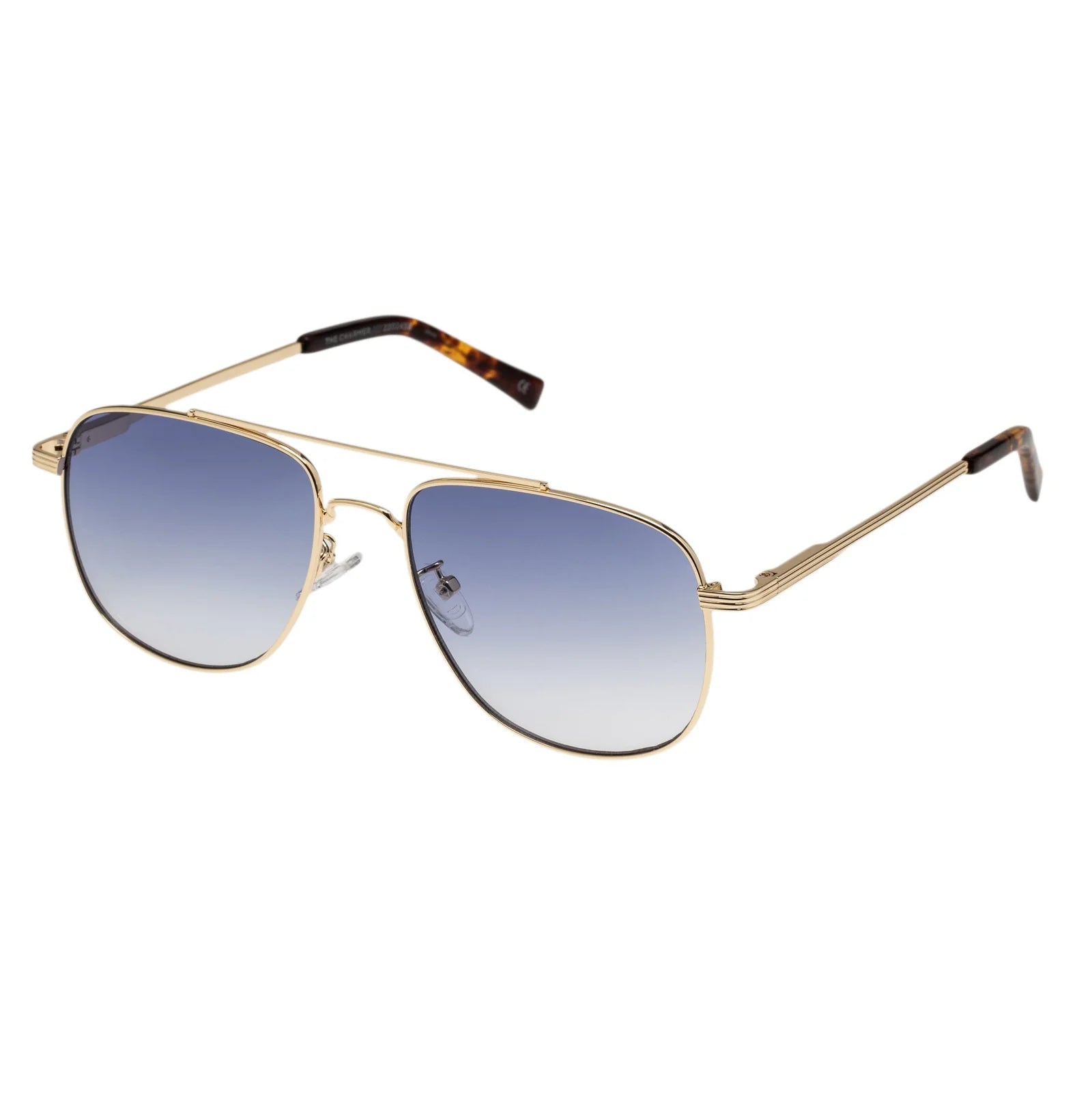 THE CHARMER SUNGLASSES - BRIGHT GOLD/BLUE GRAD