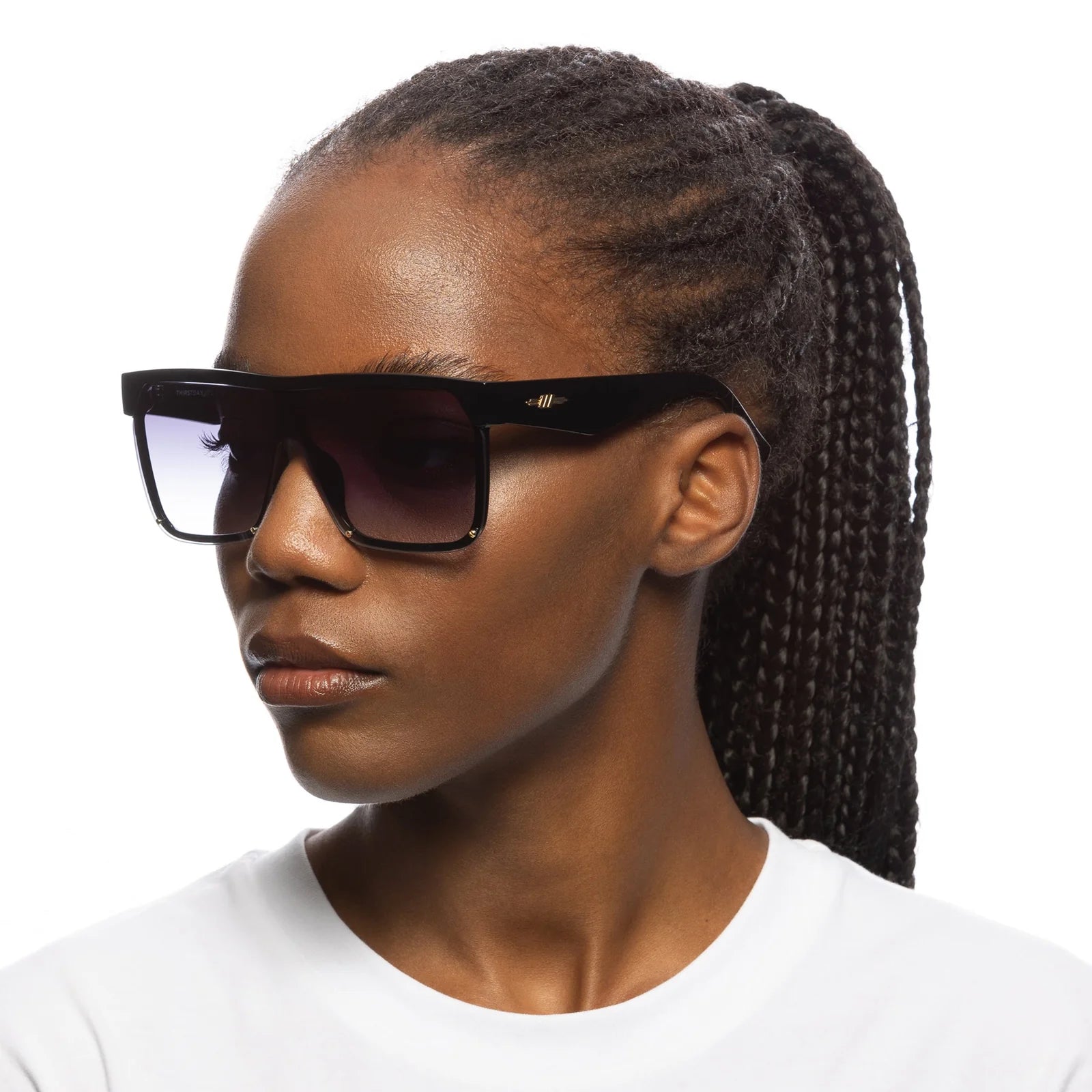 THIRSTDAY SUNGLASSES - BLACK COOL SMOKE GRAD