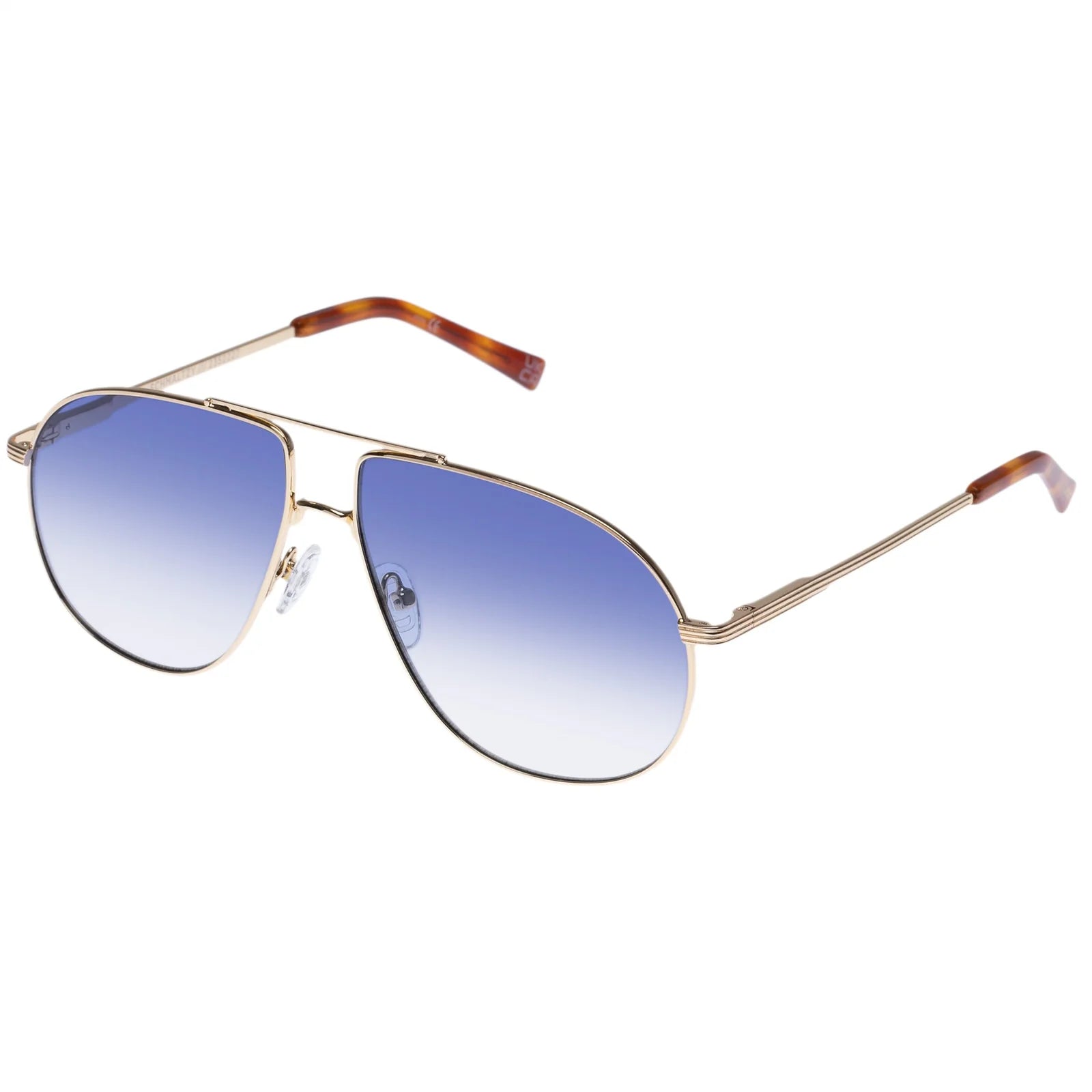 SCHMALTZY SUNGLASSES - BRIGHT GOLD/BLUE GRAD TINT