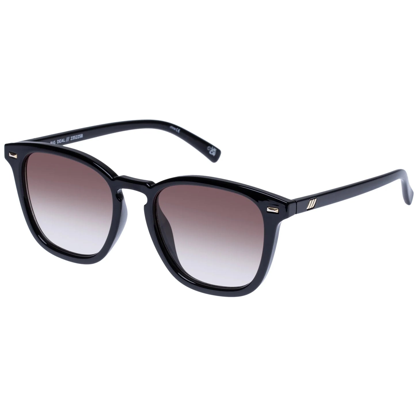 THE BIG DEAL SUNGLASSES - BLACK BROWN GRAD