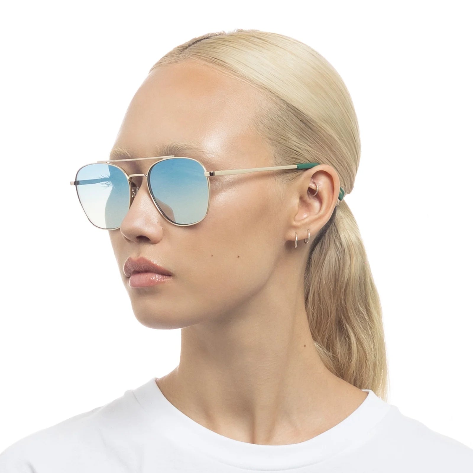 METAPHOR SUNGLASSES -  GOLD BLUE MIRROR