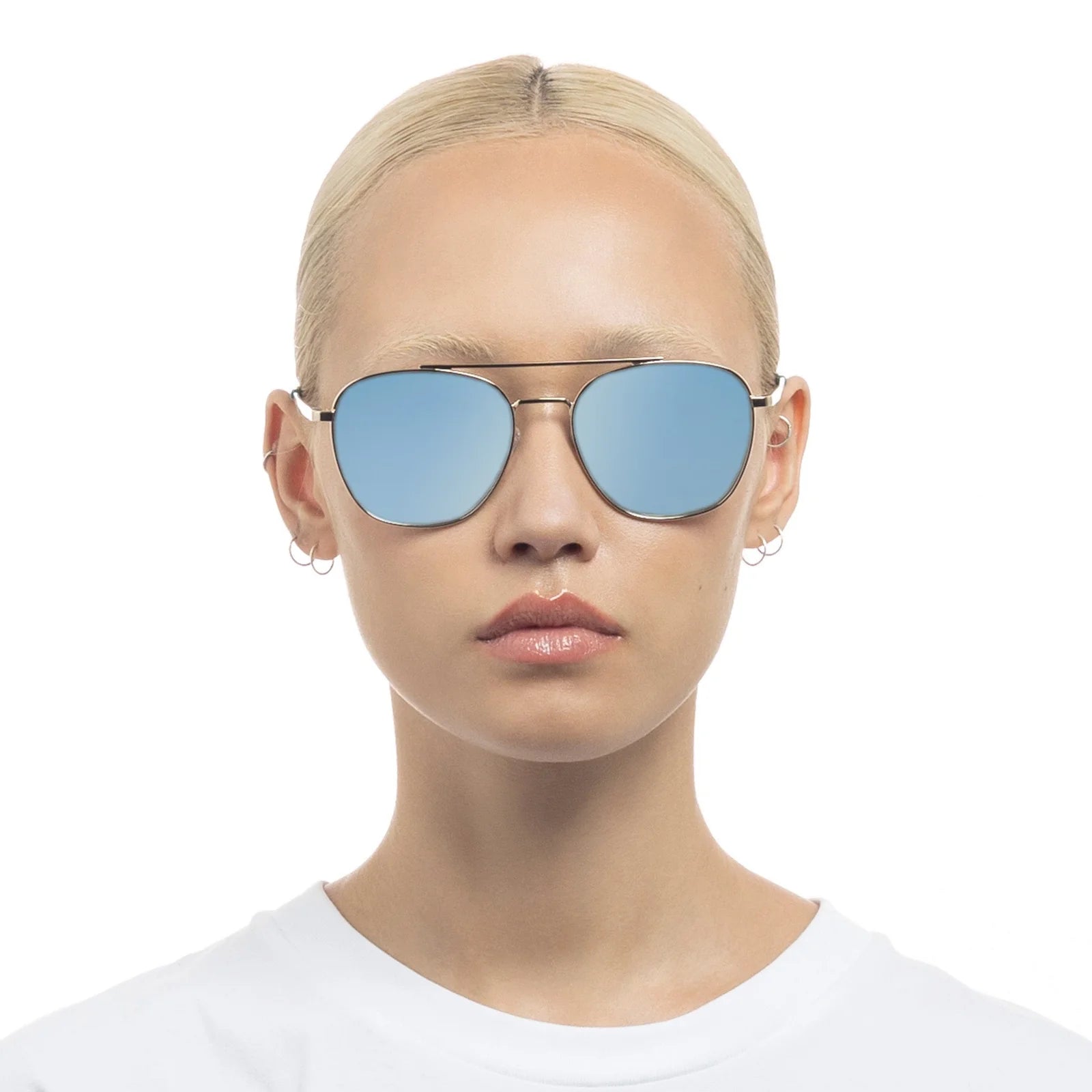 METAPHOR SUNGLASSES -  GOLD BLUE MIRROR