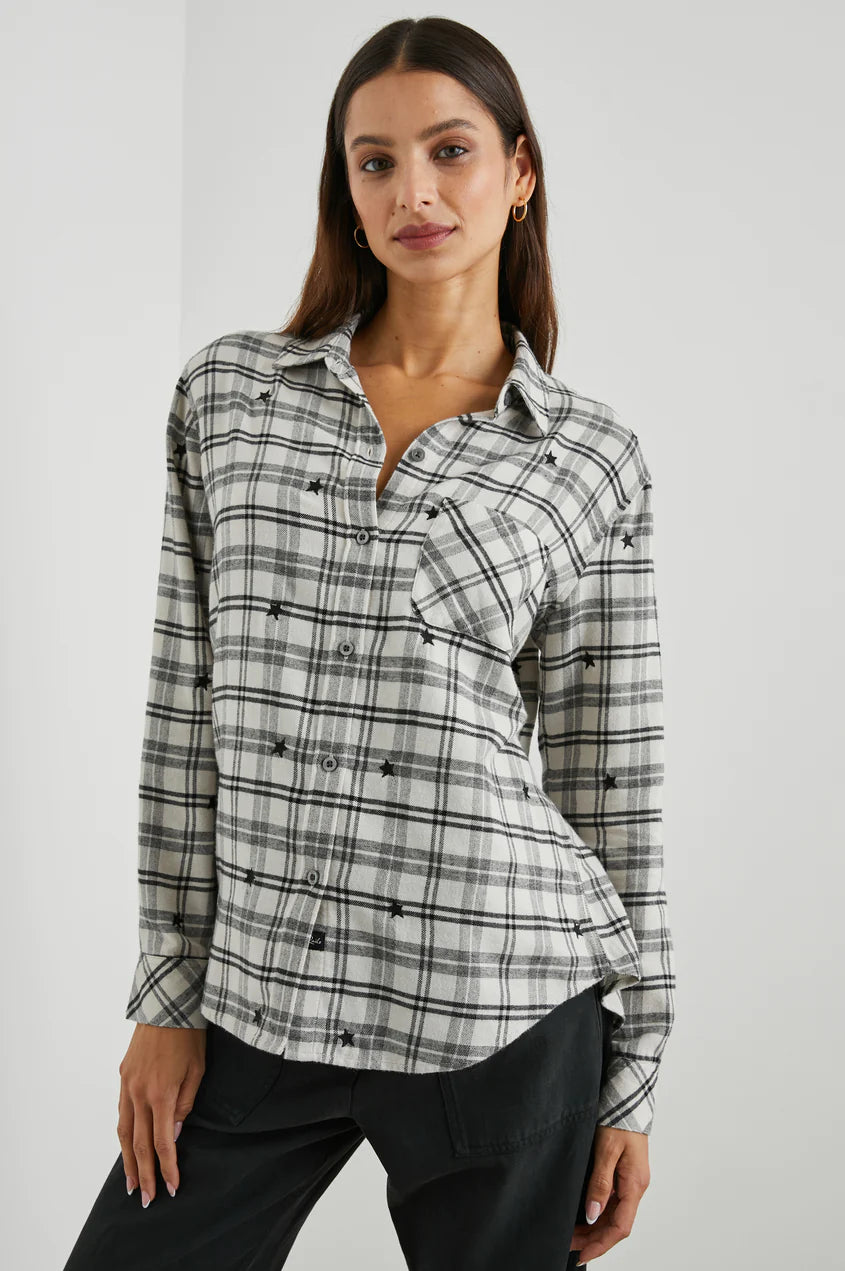 MILO SHIRT - IVORY CHECK STARS