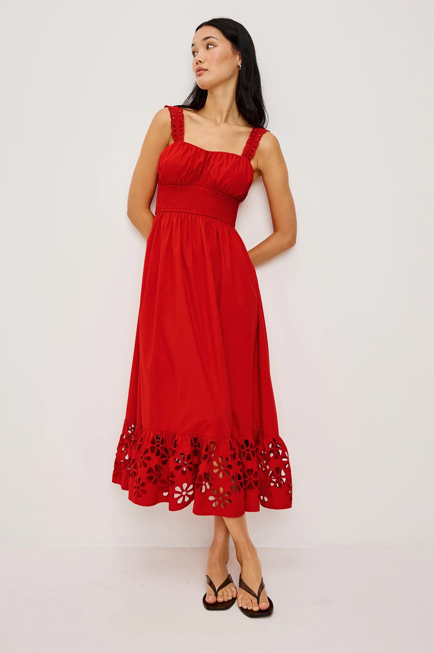 MOIRA DRESS - SCARLET