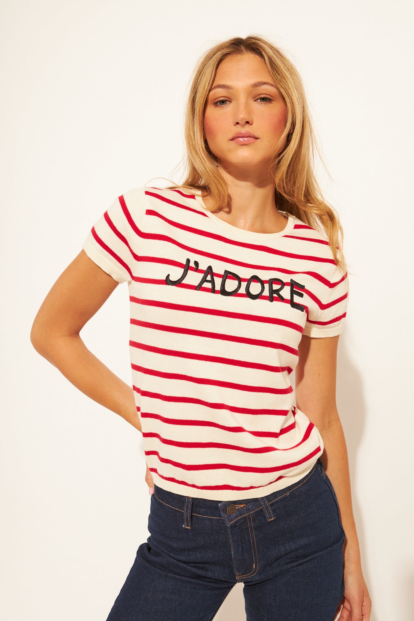 J'ADORE TEE - PARISIAN STRIPE