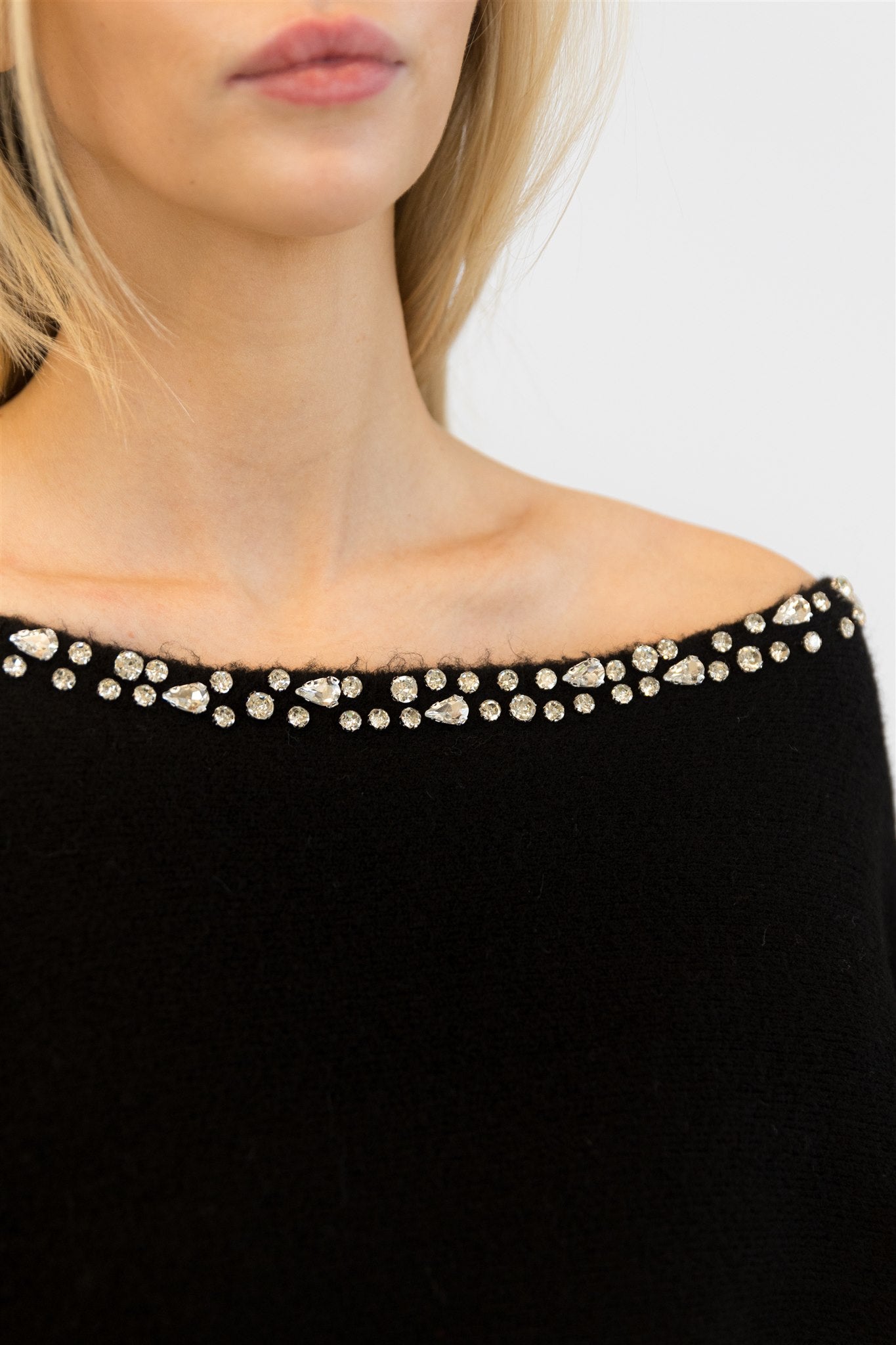NOBU CRYSTAL BOATNECK SWEATER
