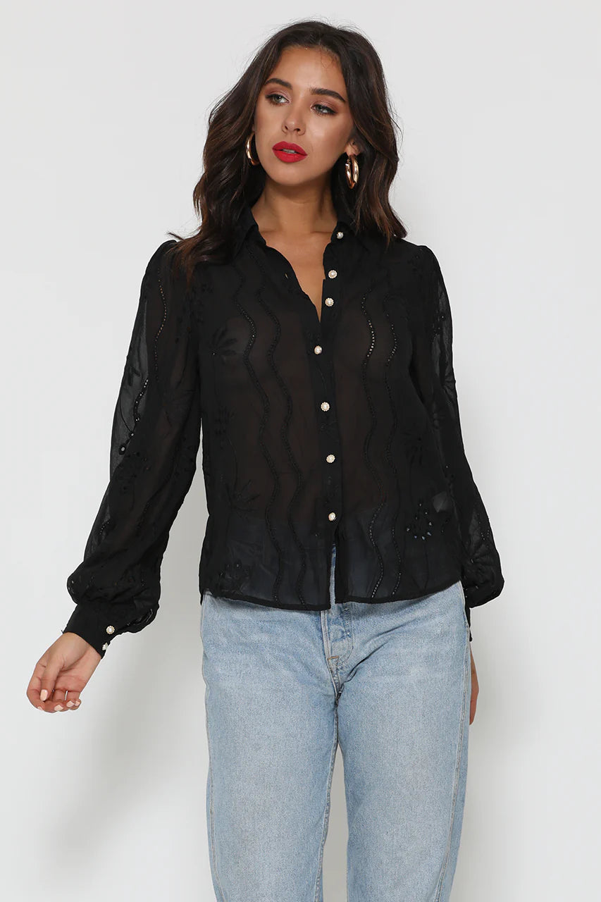 ELISE BLOUSE - BLACK