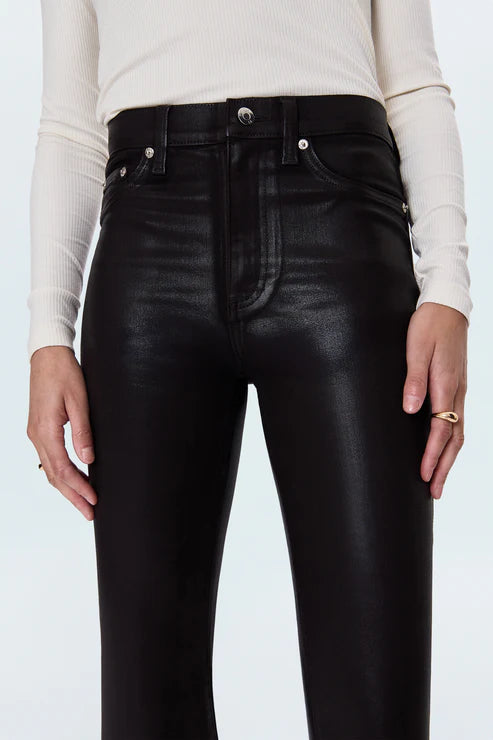 LENNON HIGH RISE CROP BOOT JEAN - COATED MOCHA