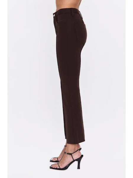 SASKIA HIGH RISE ANKLE BOOT PANT - MOCHA