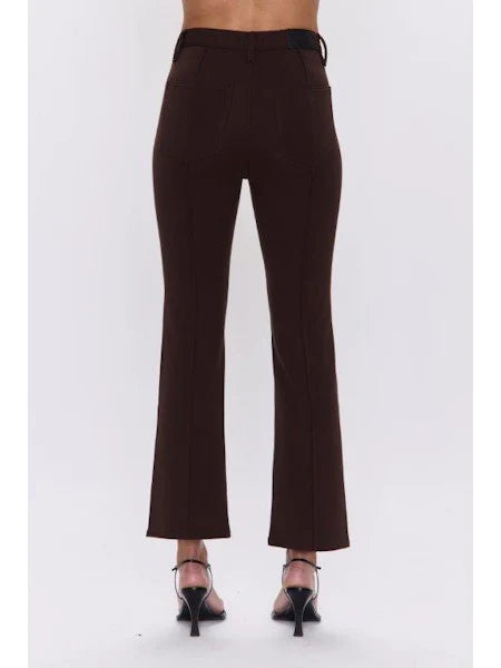 SASKIA HIGH RISE ANKLE BOOT PANT - MOCHA