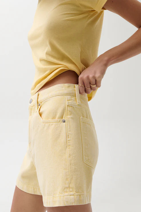 SAIGE HIGH RISE SHORT - YELLOW