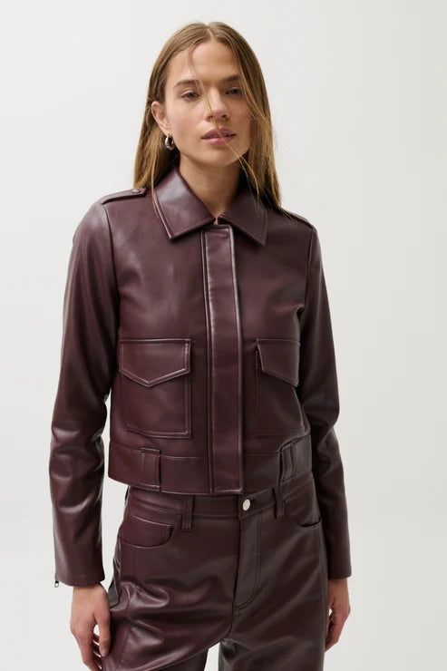 BEX SHRUNKEN JACKET - CABERNET
