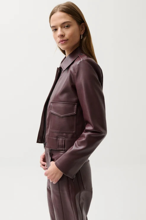 BEX SHRUNKEN JACKET - CABERNET