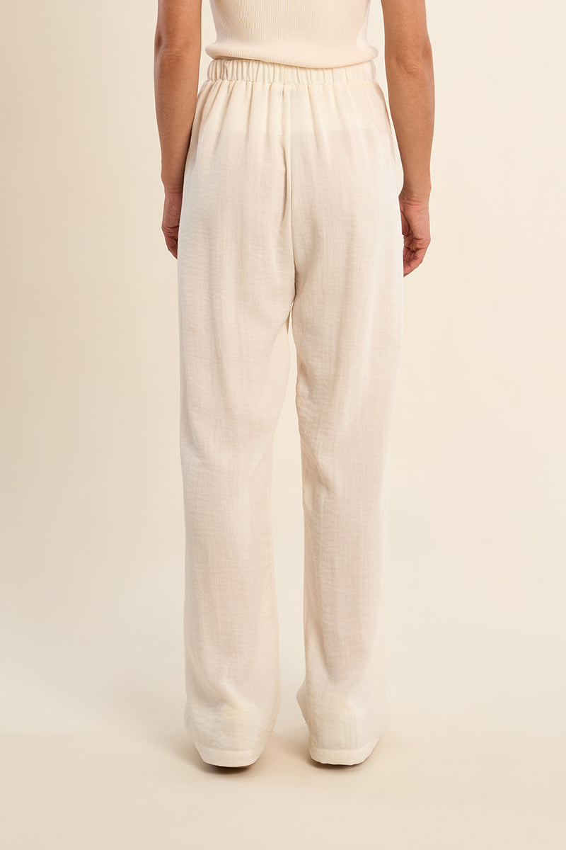 WOVEN PANTS - ECRU