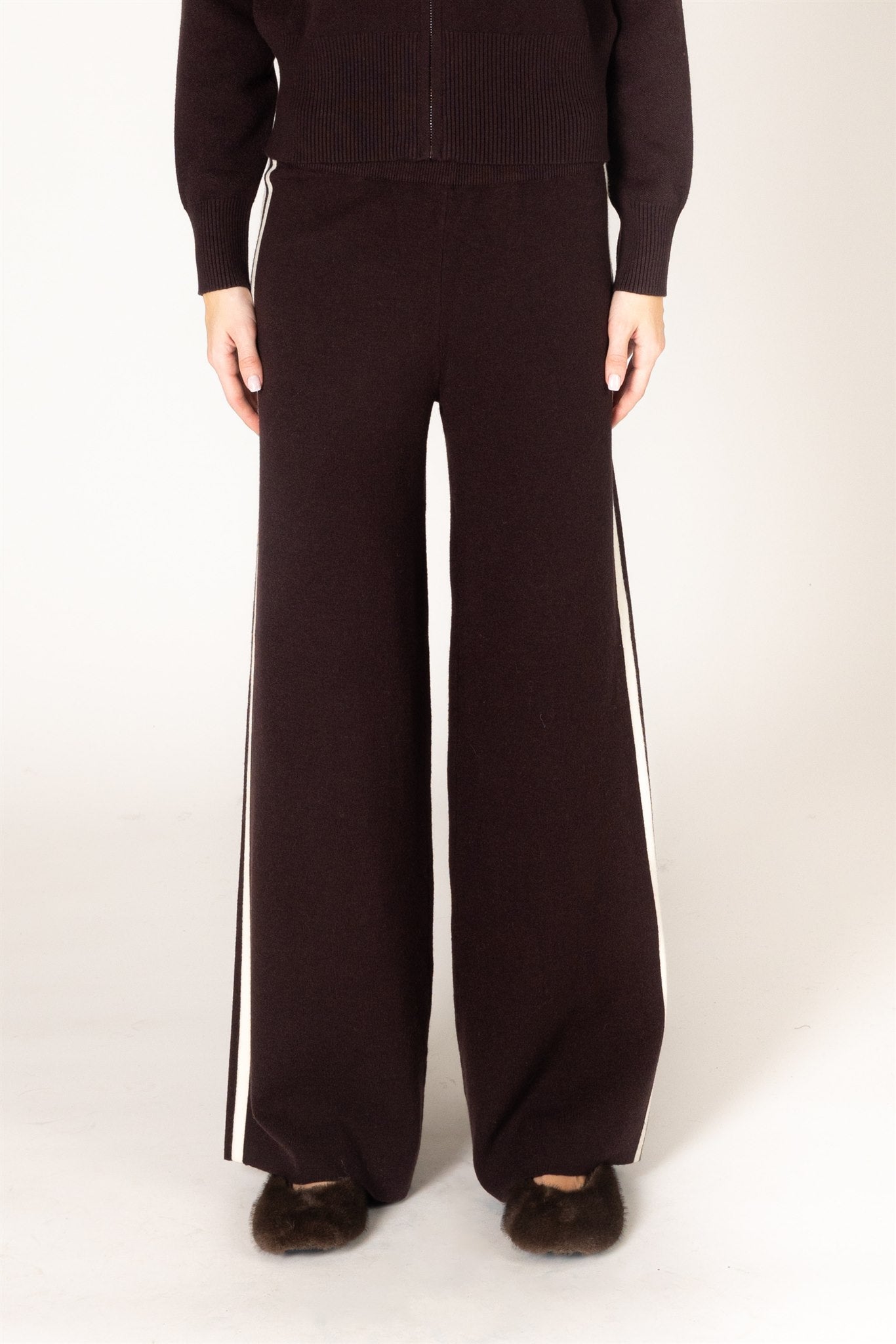 PICO STRIPE ESSENTIALS PANT - ESPRESSO
