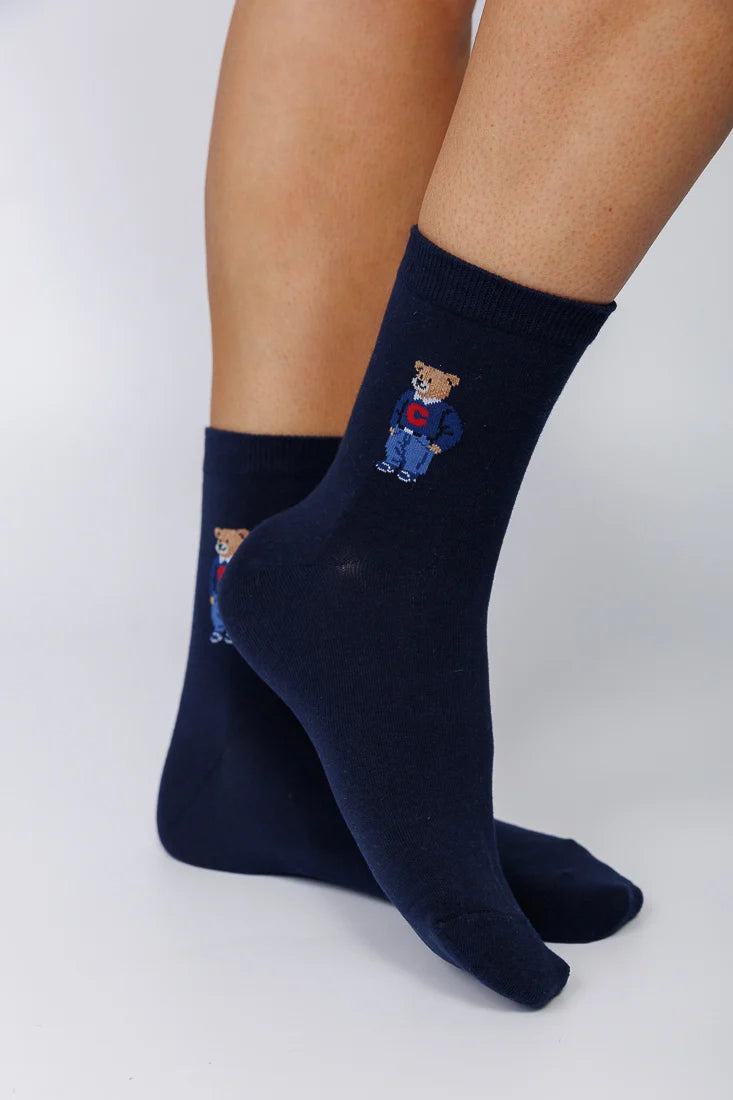 COZY TEDDY CREW SOCKS (VARIOUS COLOURS)
