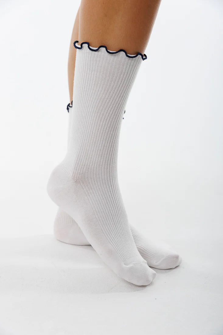 SOFT FRILL TRIM SOCKS (VARIOUS COLOURS)