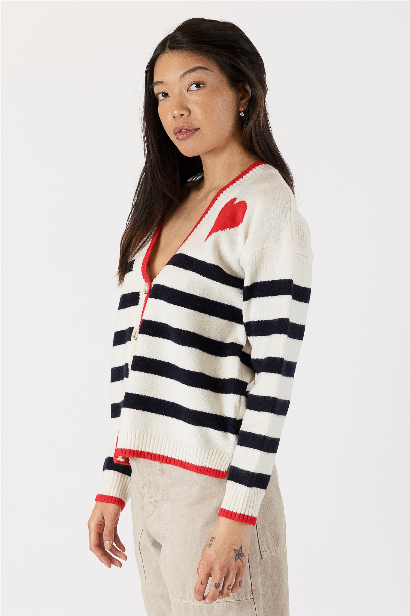 RIVA STRIPED CARDIGAN