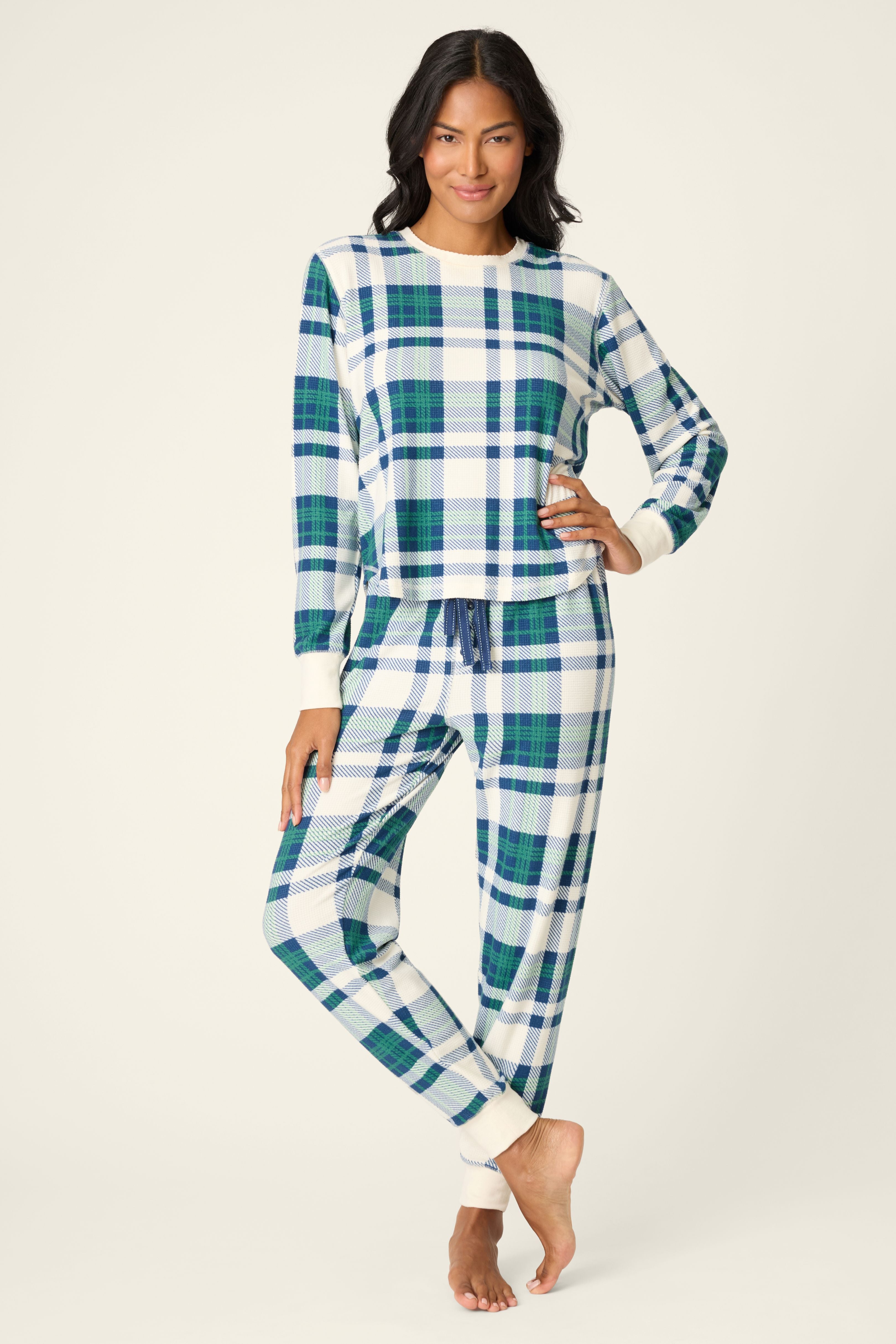 COZY LIFE PLAID VELOUR JAMMIE PANTS