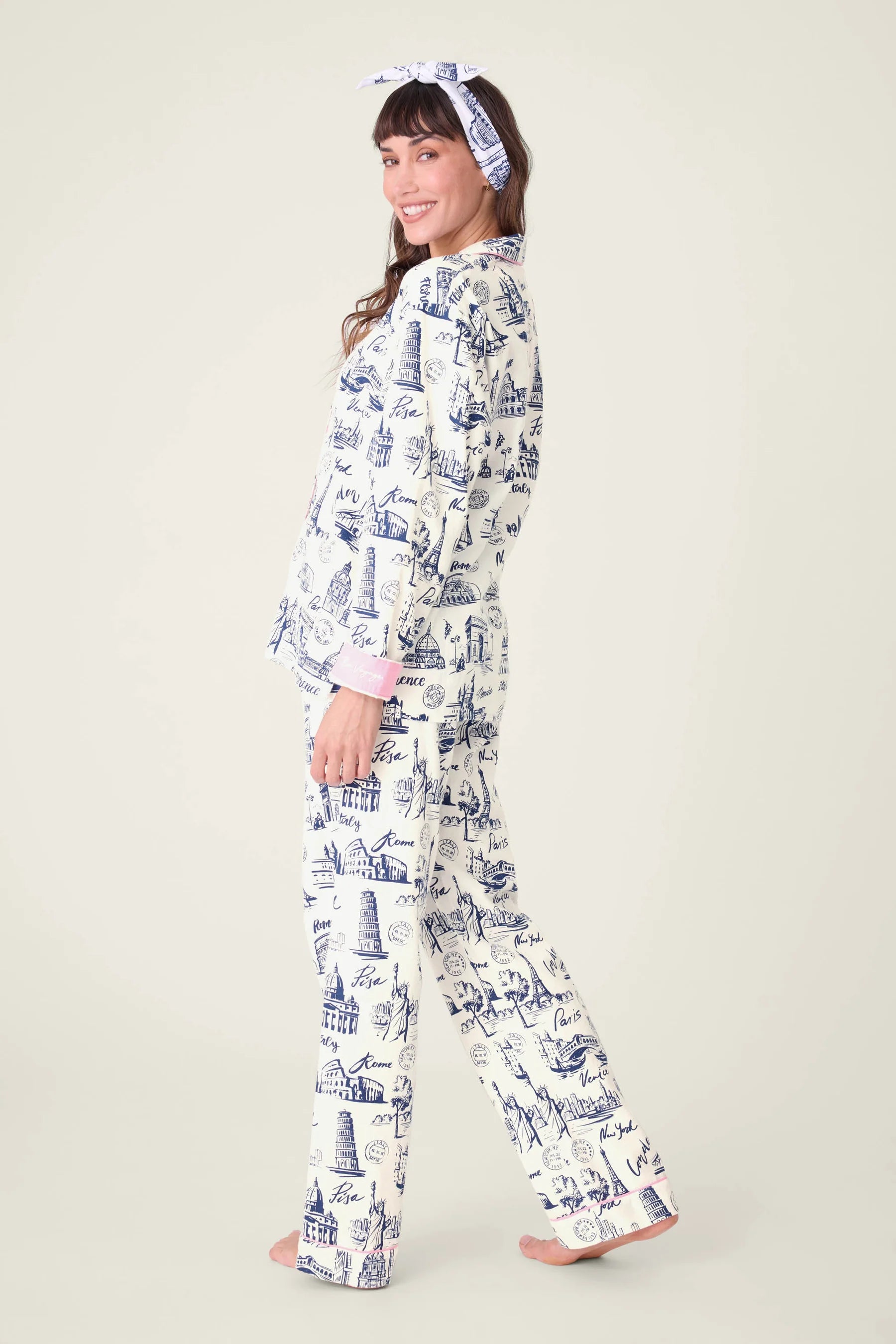 BON VOYAGE FLANNEL PJ SET