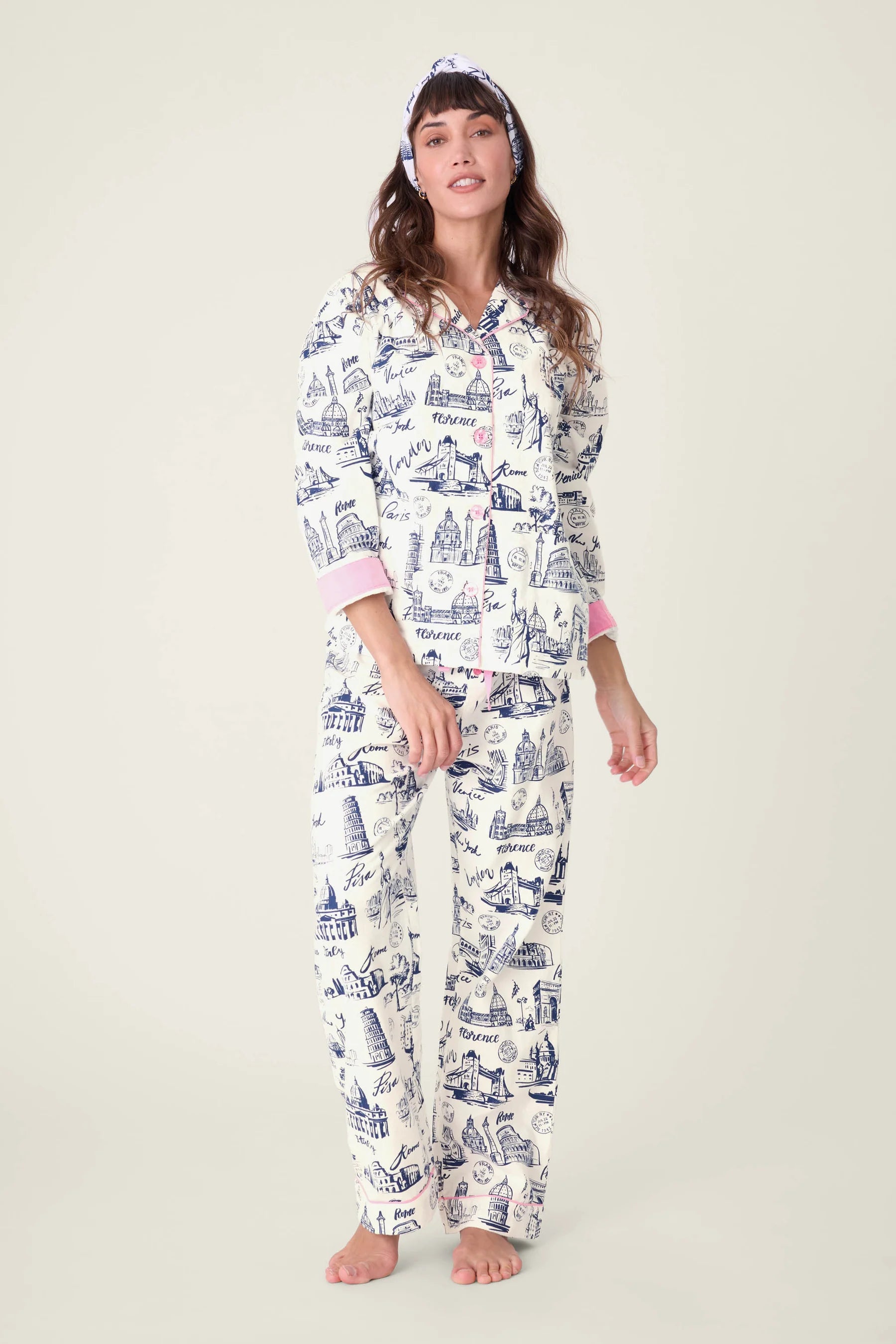 BON VOYAGE FLANNEL PJ SET
