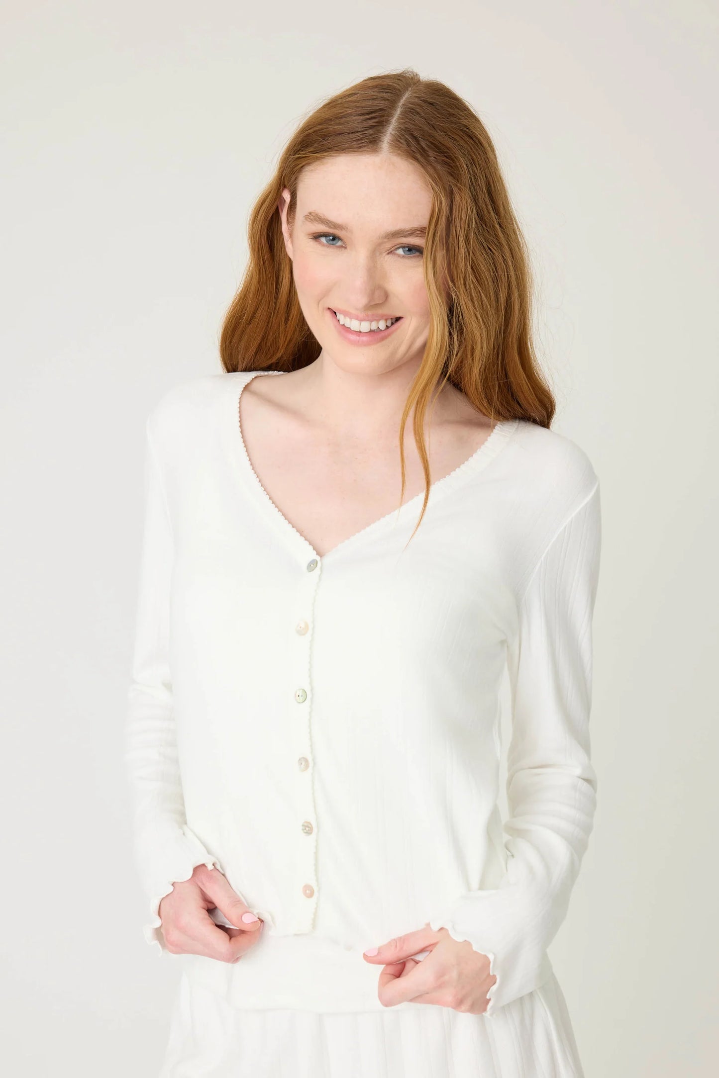 POINTELLE ESSENTIALS CARDIGAN