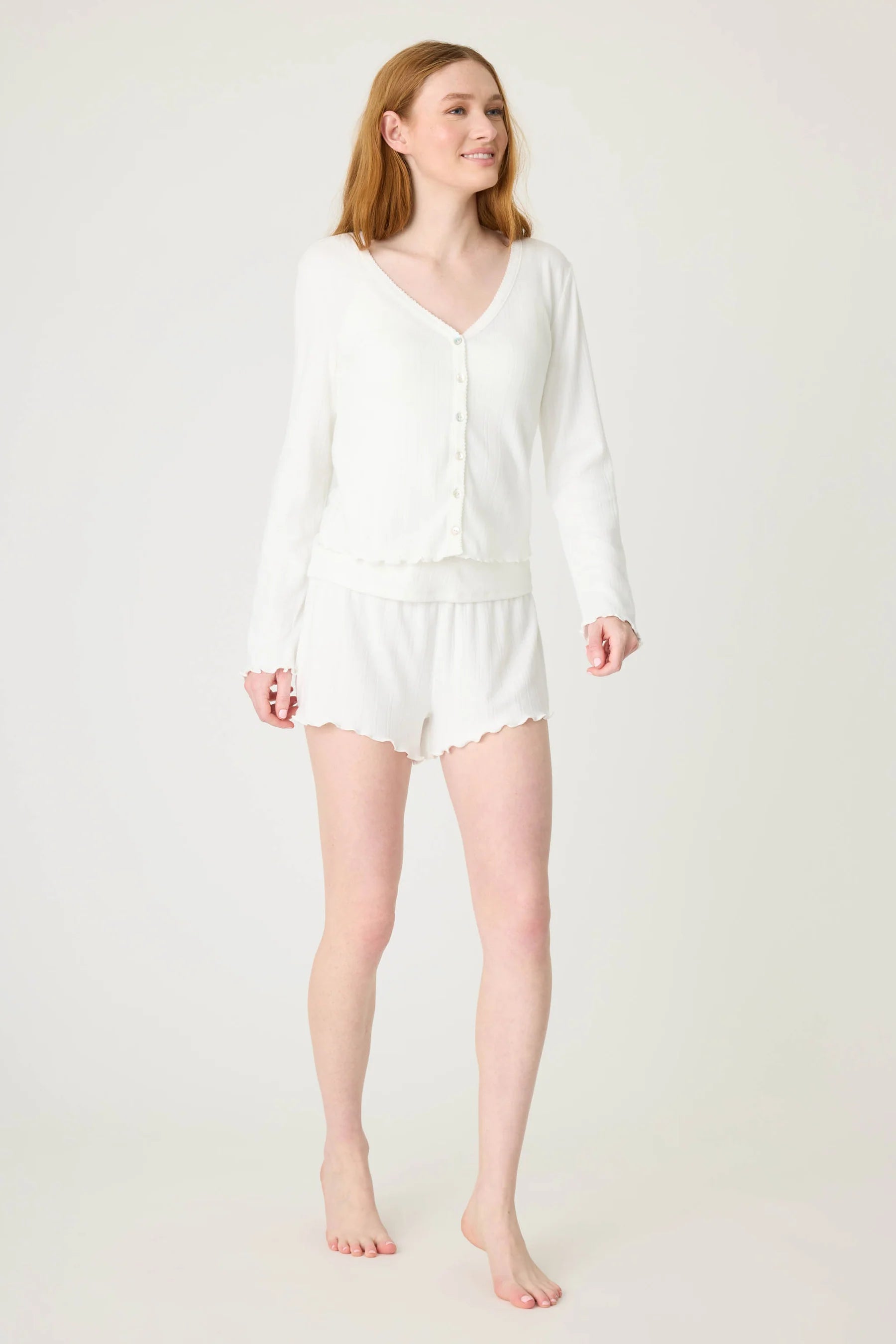 POINTELLE ESSENTIALS CARDIGAN