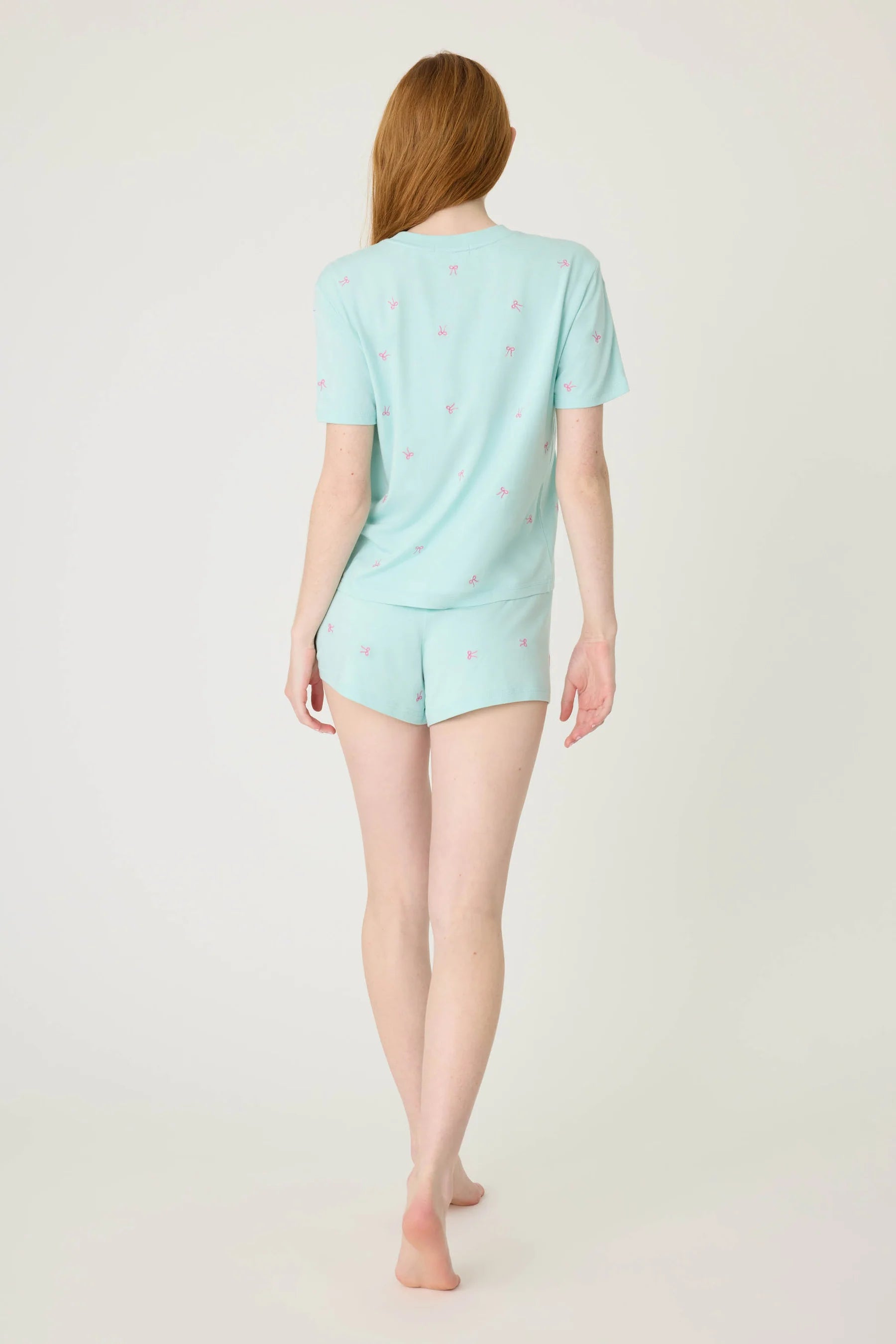 PRETTY PUNCH BOW PRINT PJ SET