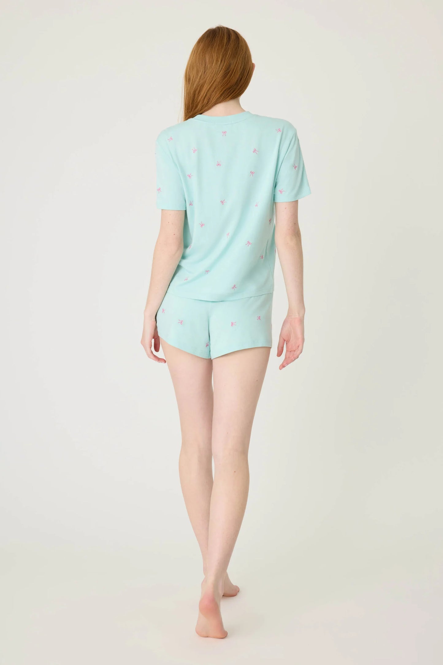 PRETTY PUNCH BOW PRINT PJ SET