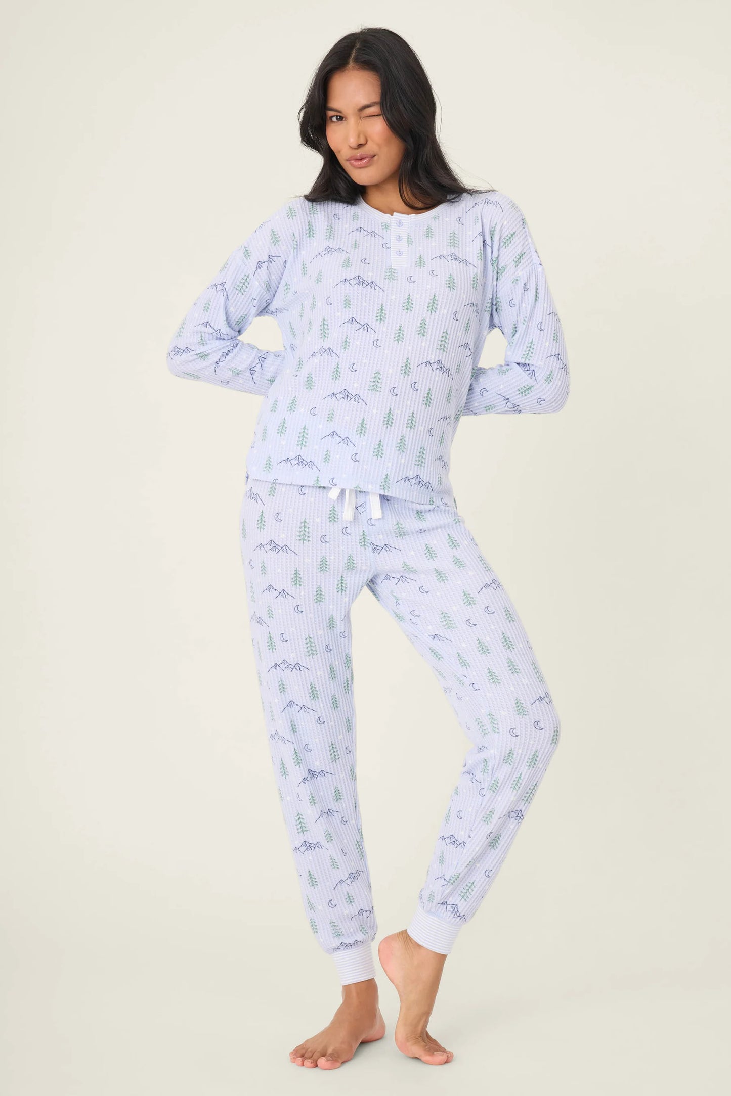 SKI JAMMIE MOUNTAIN DREAMS PRINT PJ SET