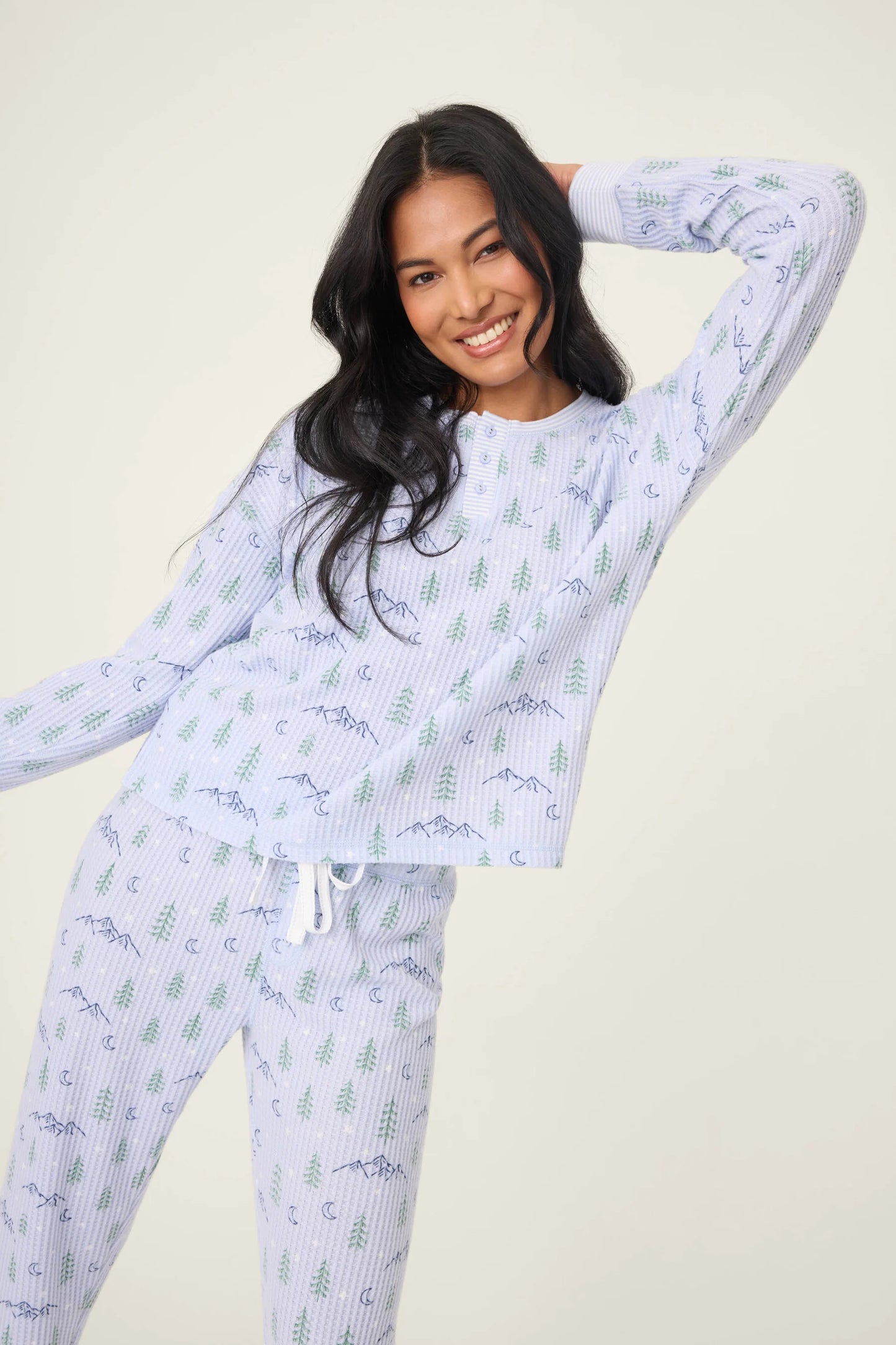SKI JAMMIE MOUNTAIN DREAMS PRINT PJ SET