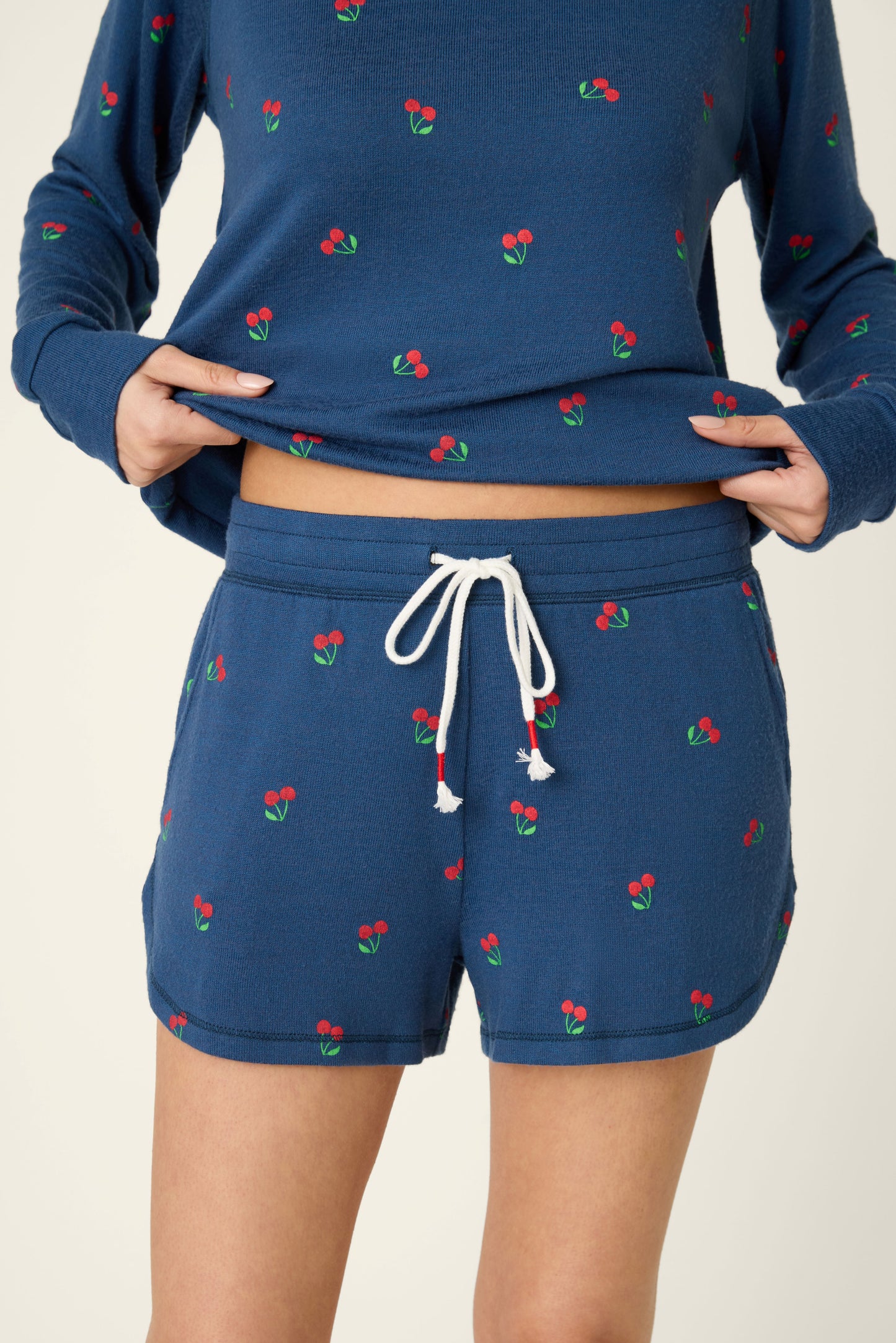 CHERRY PRINT PJ SHORT