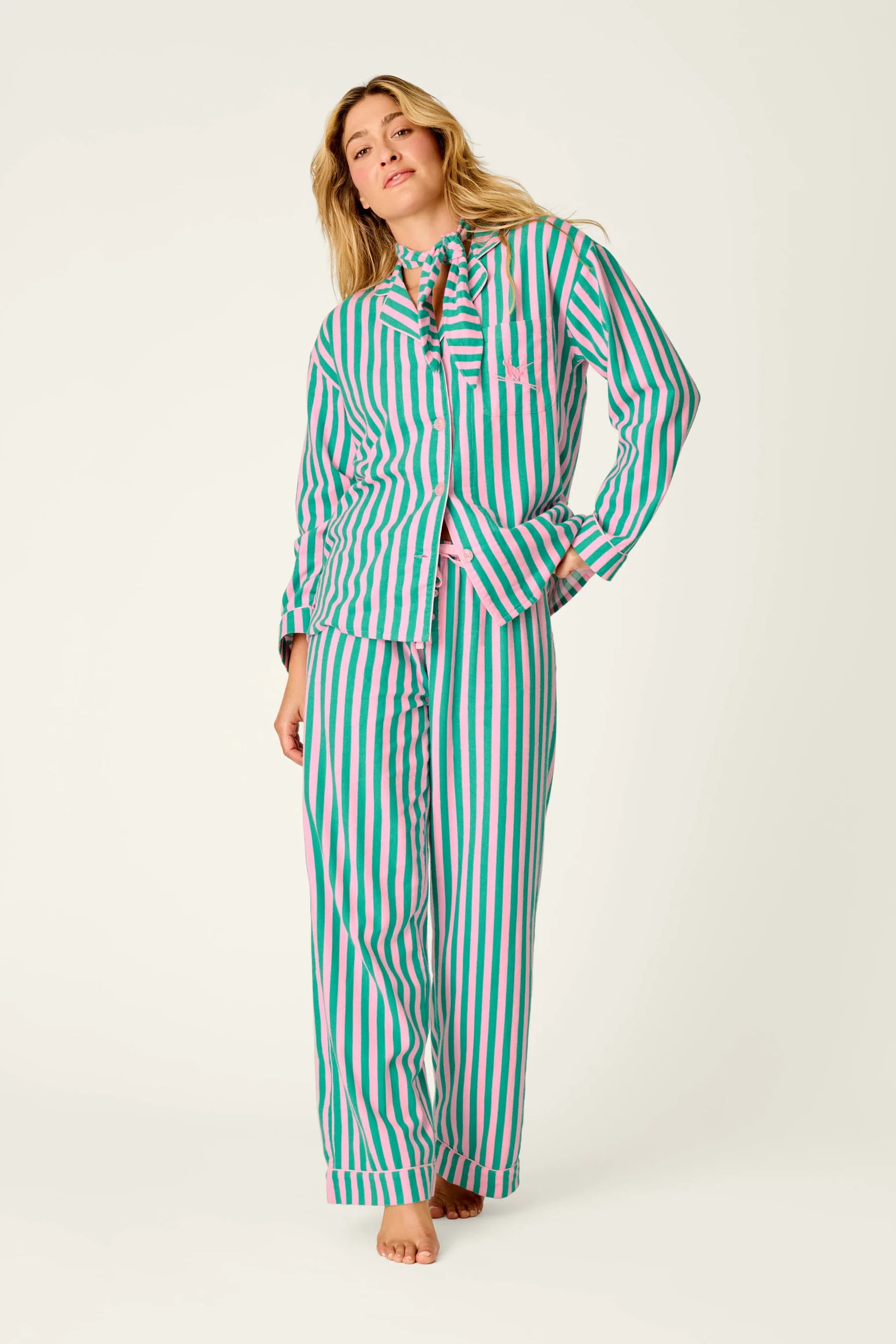 SKI BUNNY STRIPED PJ SET