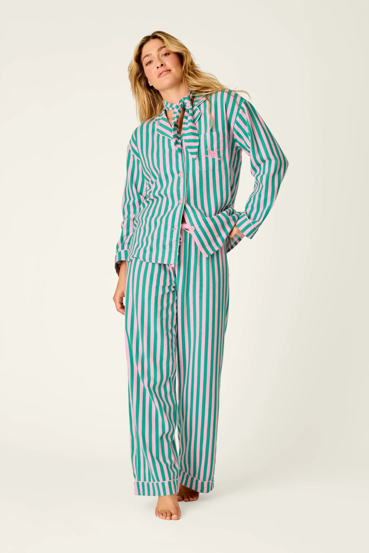 SKI BUNNY STRIPED PJ SET