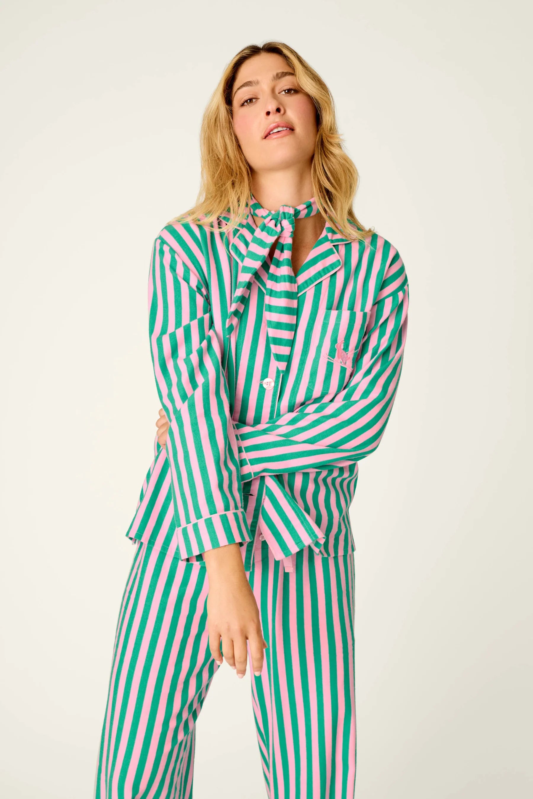 SKI BUNNY STRIPED PJ SET