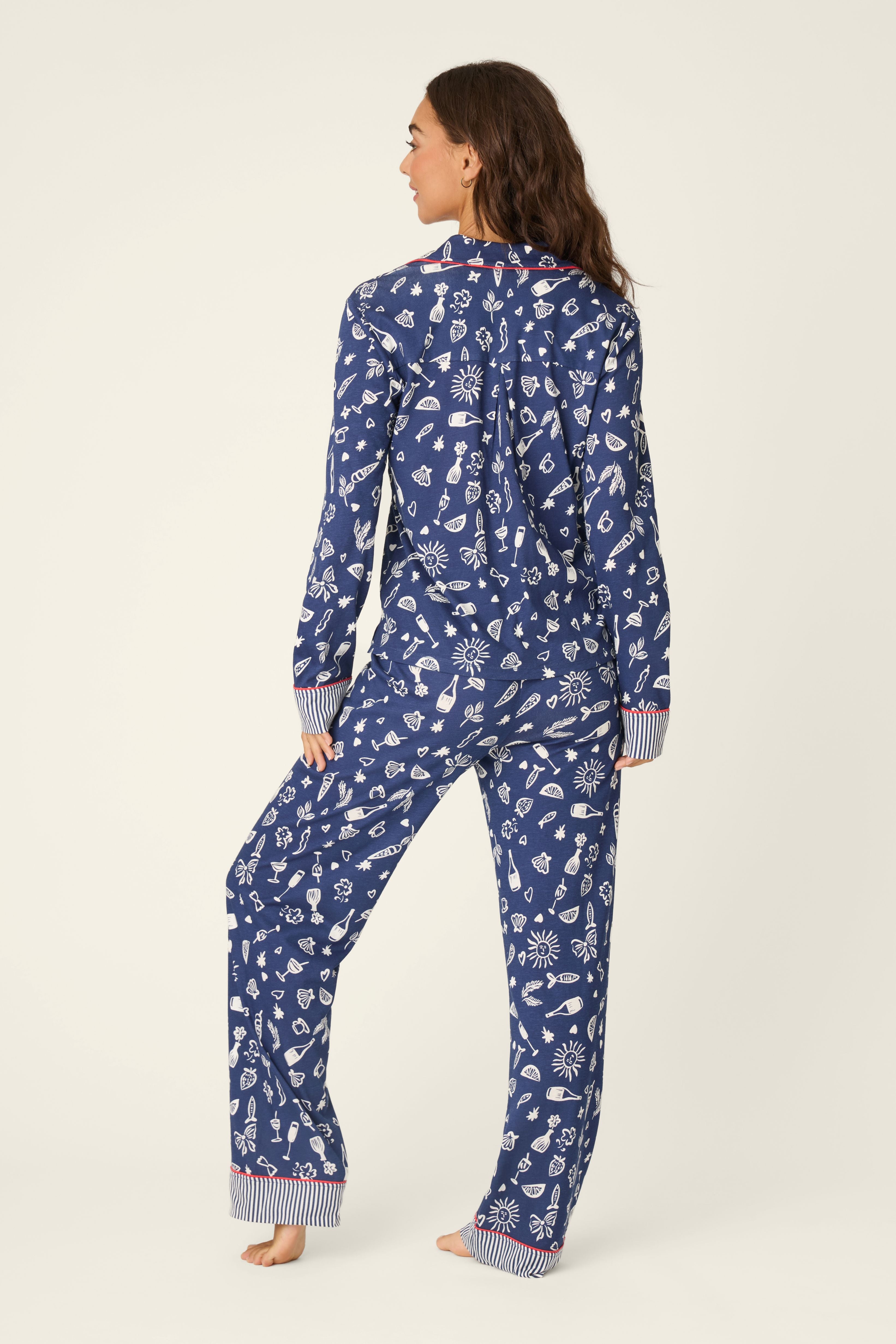 PLAYFUL PRINTS PJ SET - AL FRESCO BISTRO