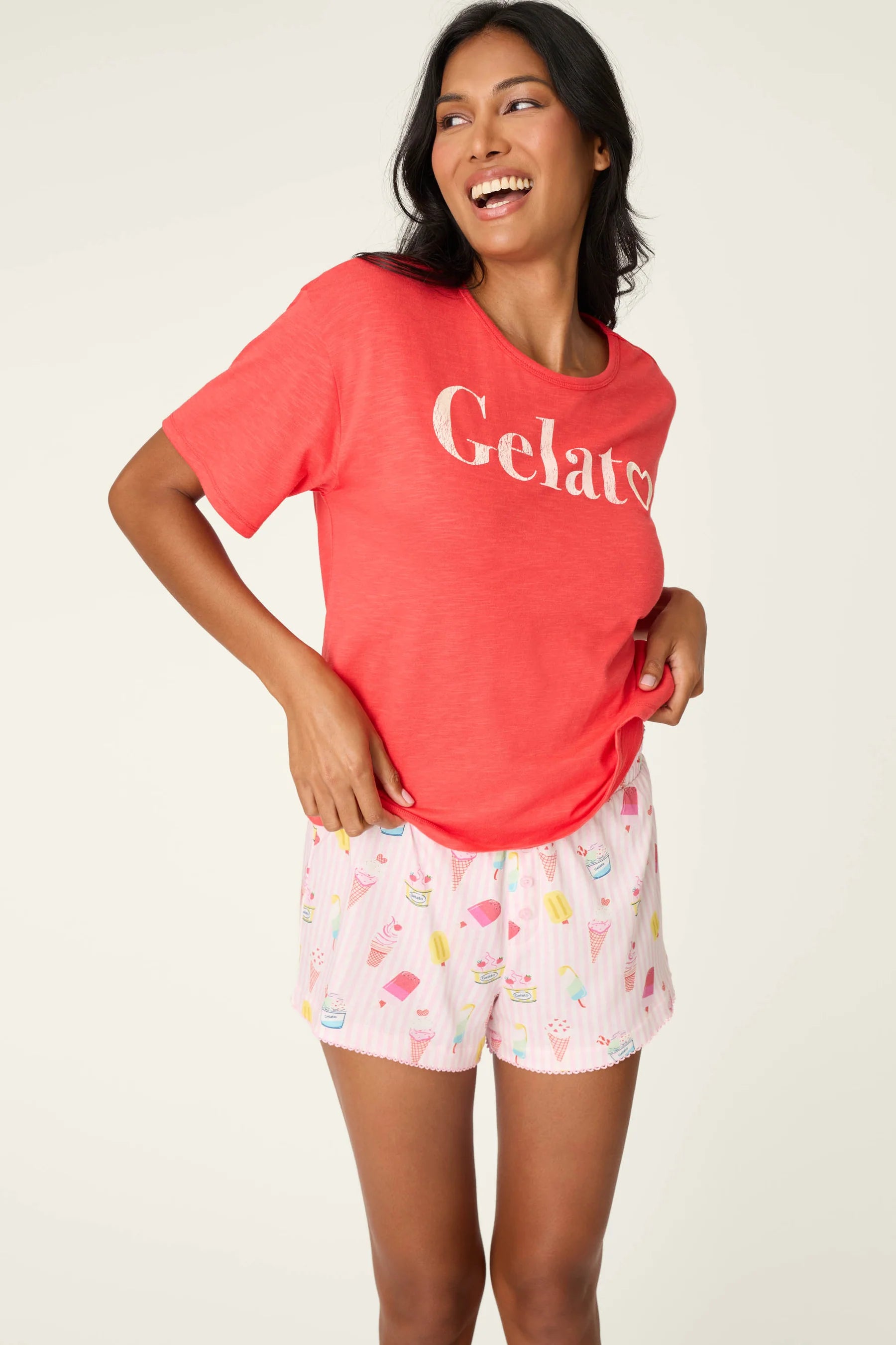 PLAYFUL PRINTS PJ SET - GELATO LOVE