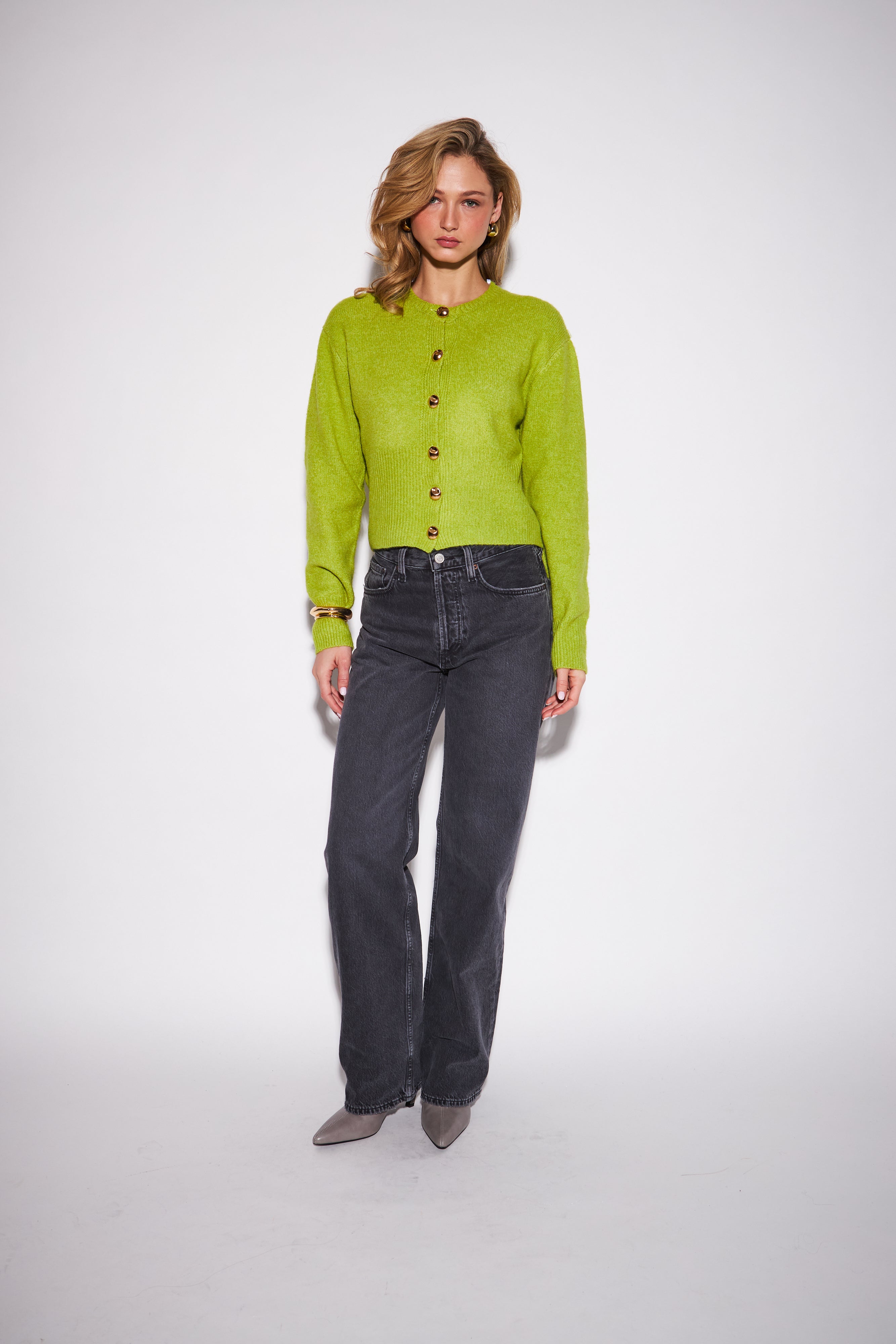 SAVANNAH CARDIGAN - CHARTREUSE