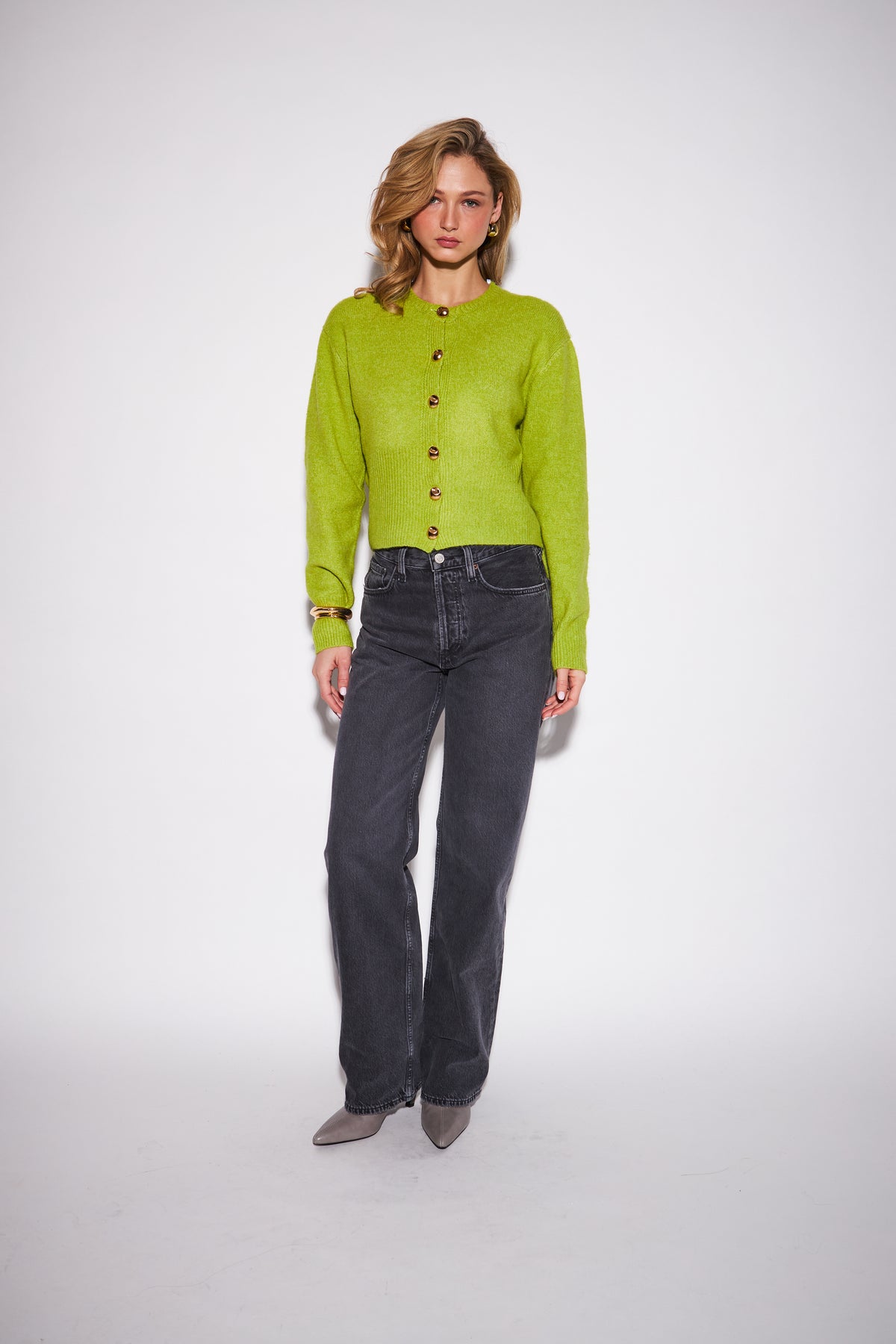 SAVANNAH CARDIGAN - CHARTREUSE