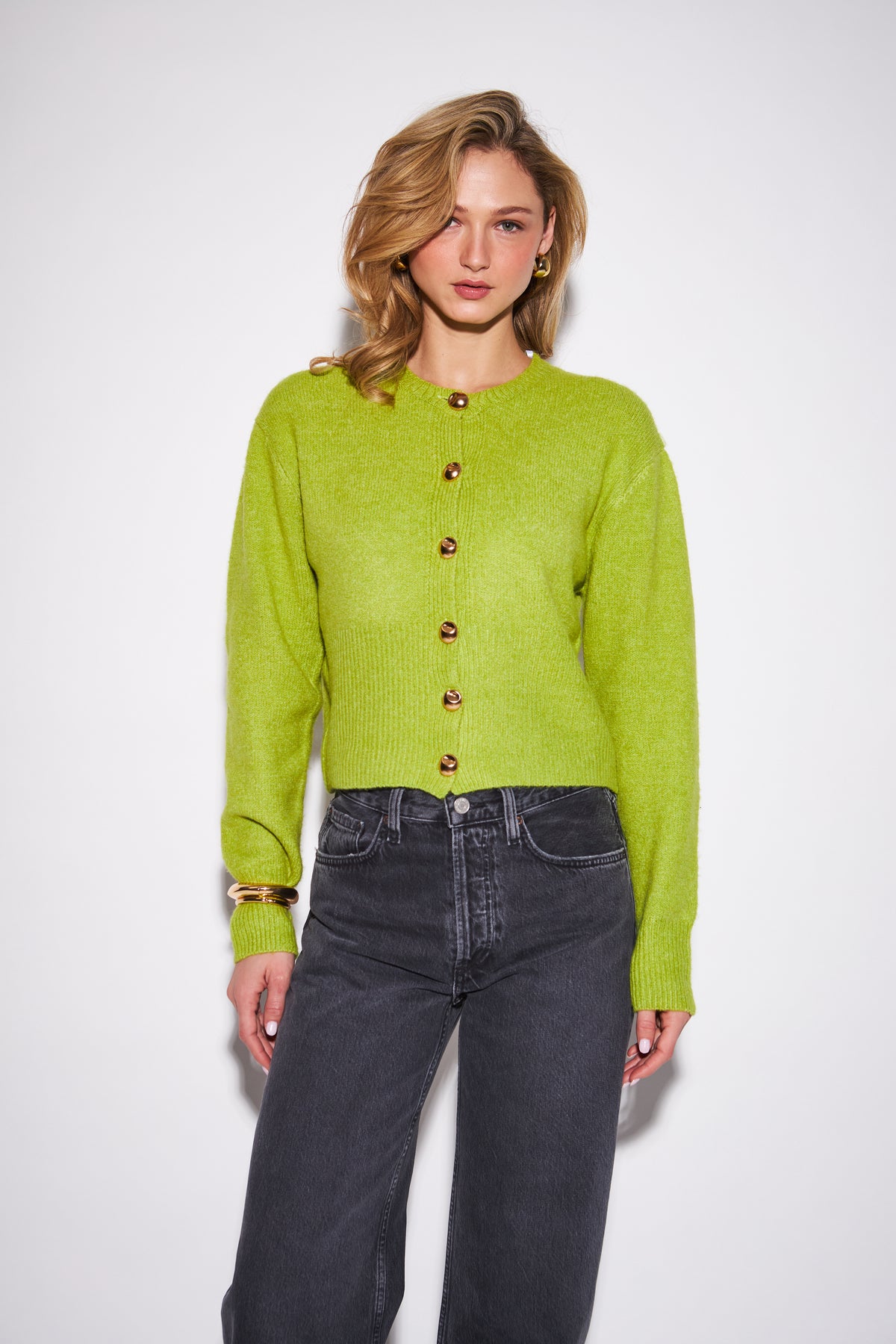 SAVANNAH CARDIGAN - CHARTREUSE
