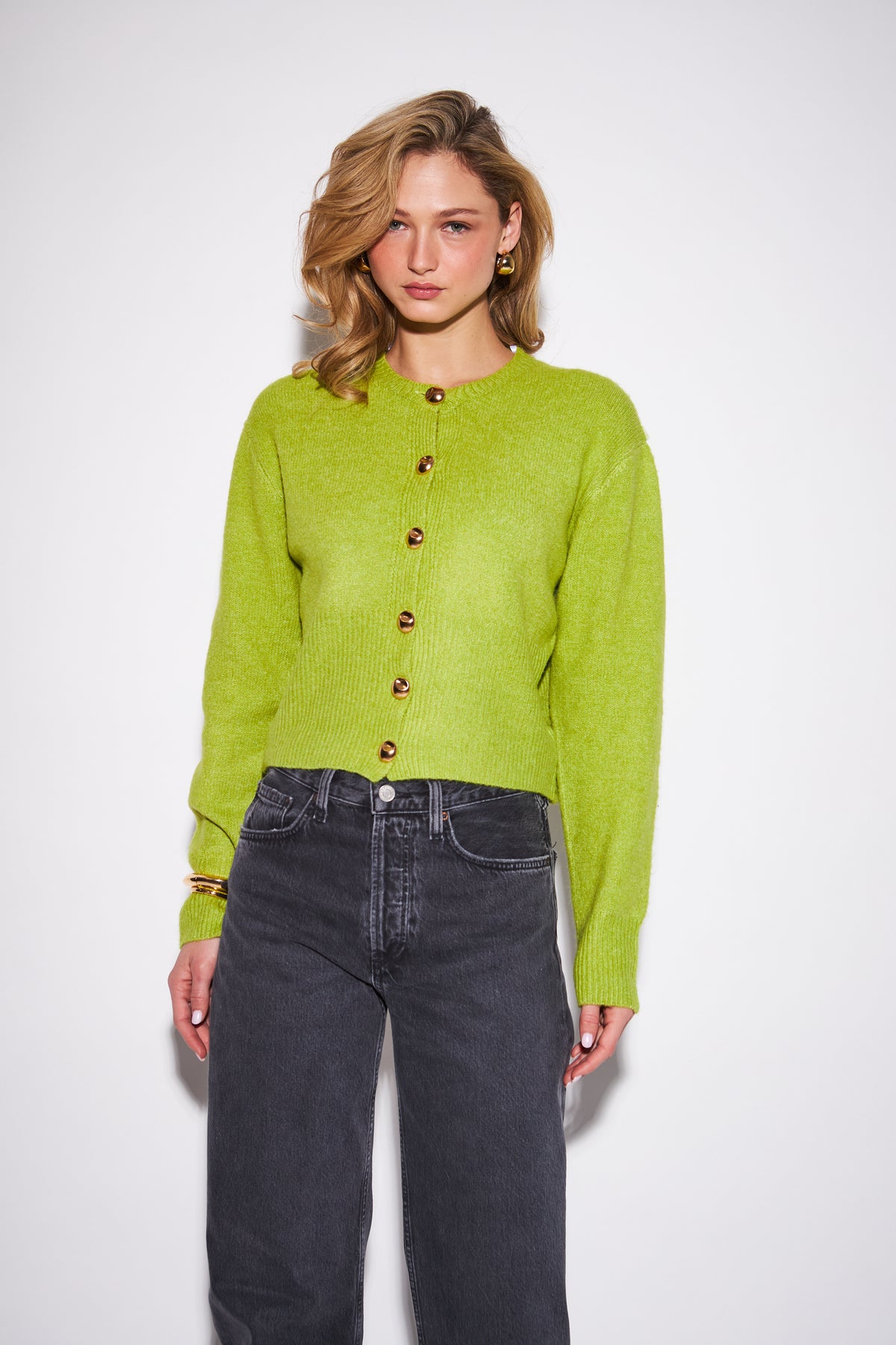 SAVANNAH CARDIGAN - CHARTREUSE
