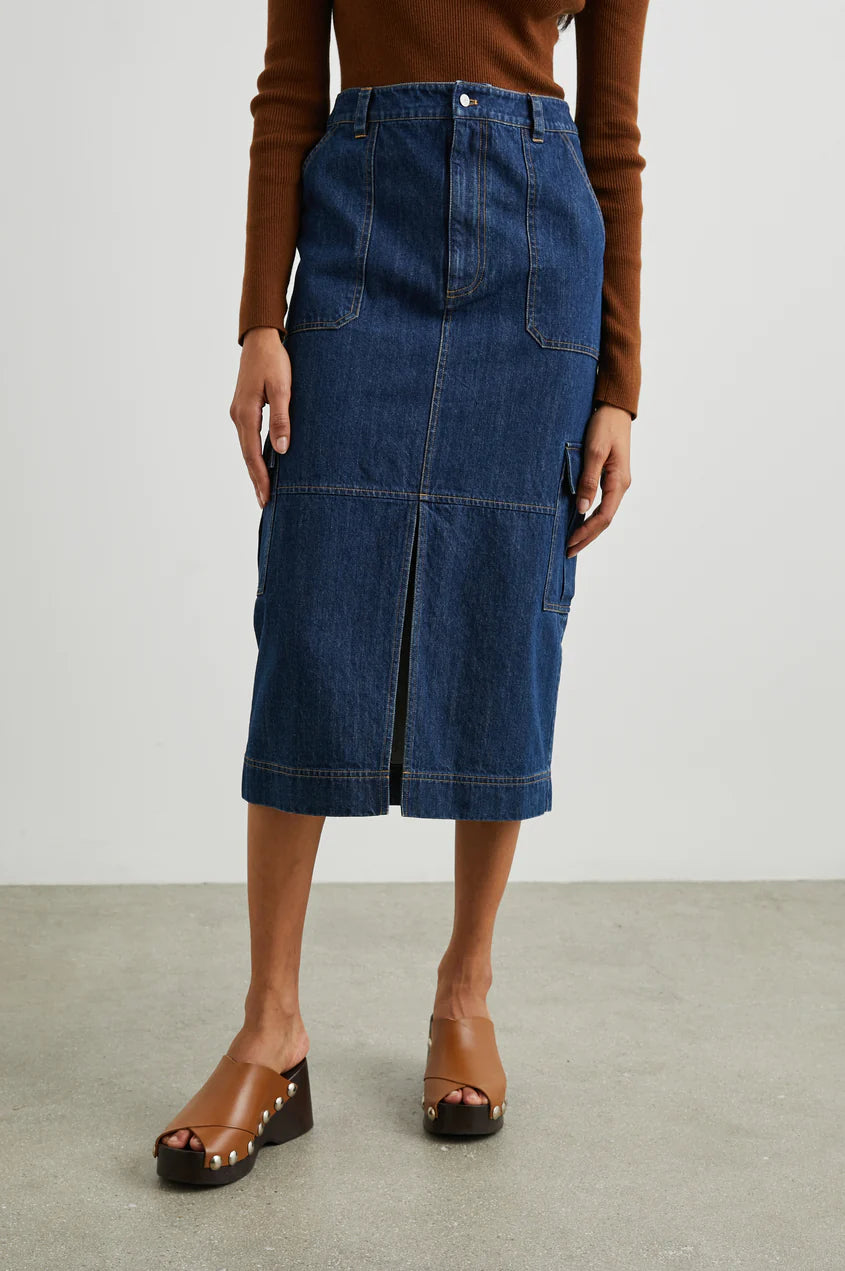 TASHA SKIRT - RAW DENIM