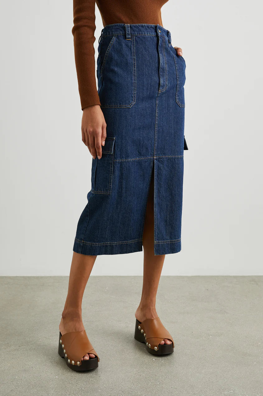 TASHA SKIRT - RAW DENIM