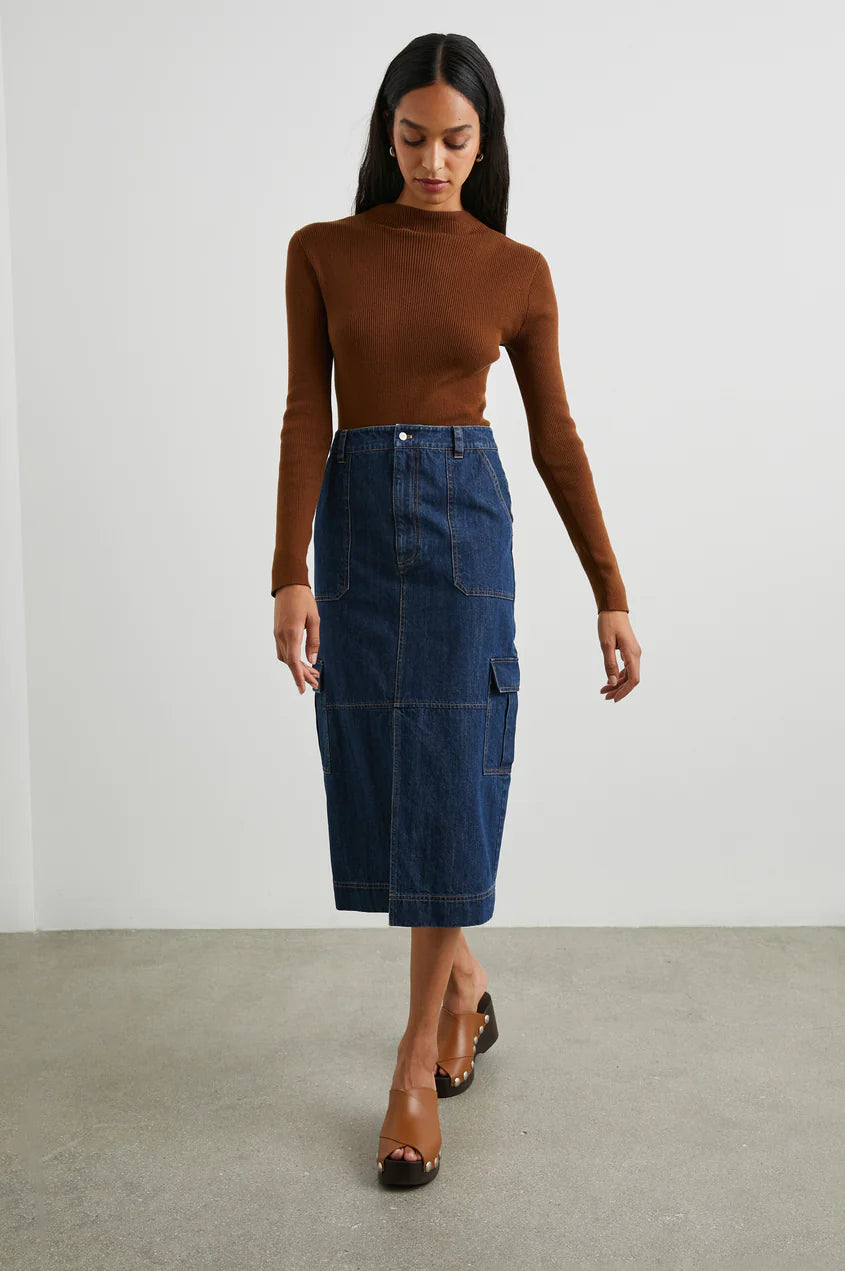 TASHA SKIRT - RAW DENIM