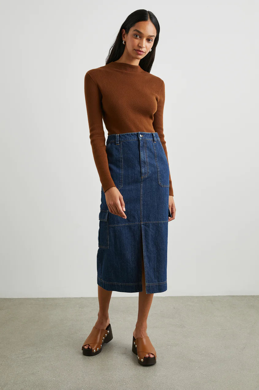 TASHA SKIRT - RAW DENIM